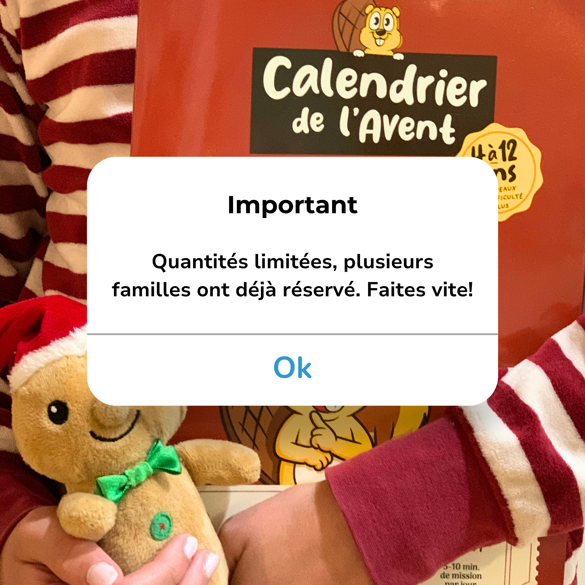 Charlojeu Facebook ad: Calendrier de l'Avent