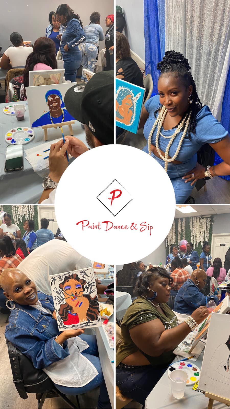 Paint Dance & Sip ad creative