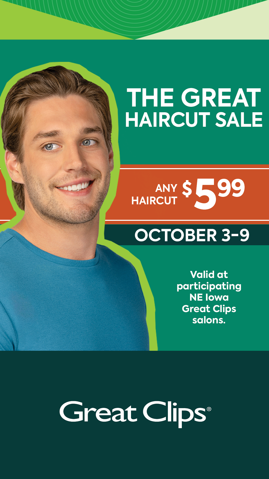 Great Clips Facebook ad: Great hair. Great Price.