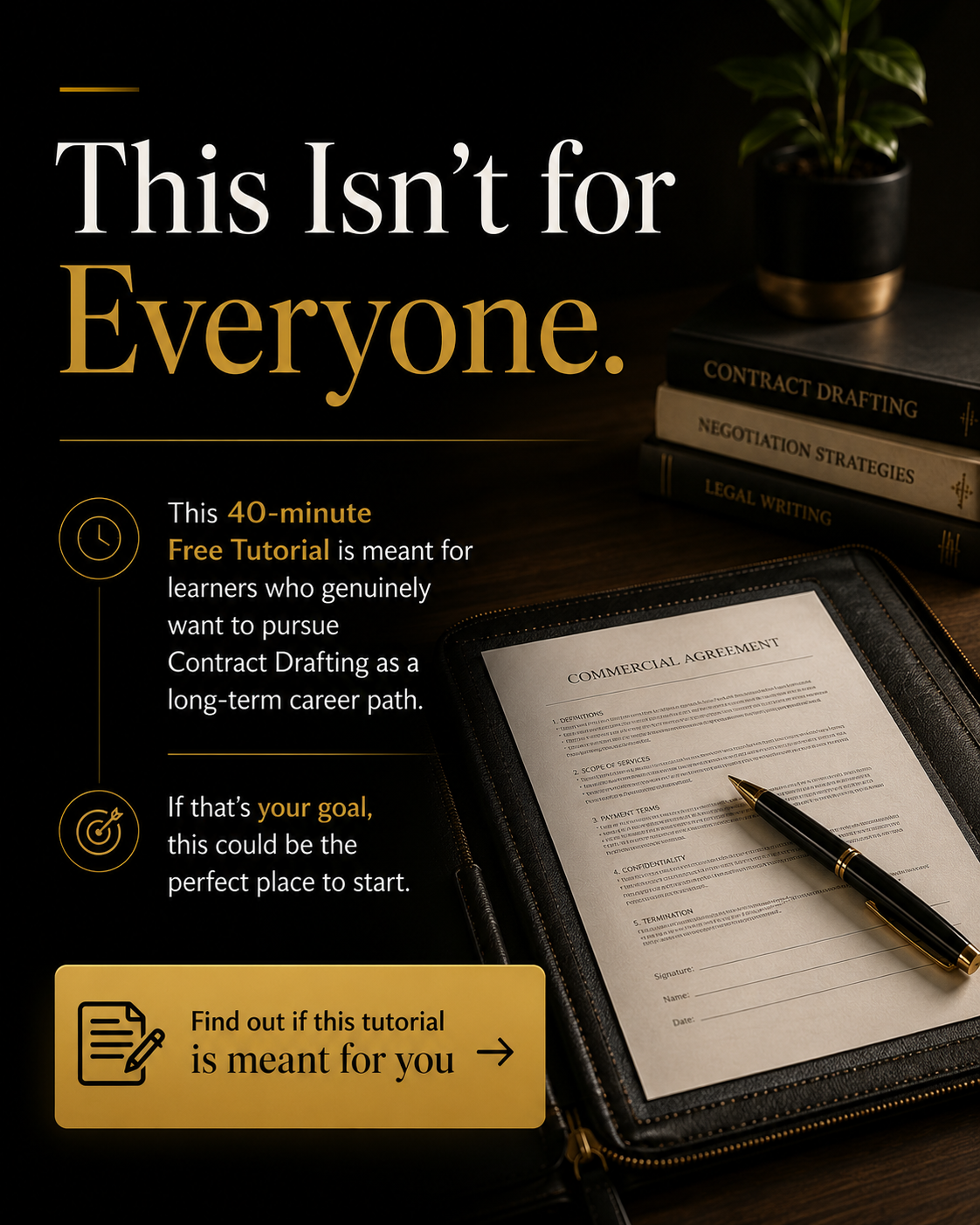 Lawctopus Facebook ad: Is Contract Drafting the Right Career for You?