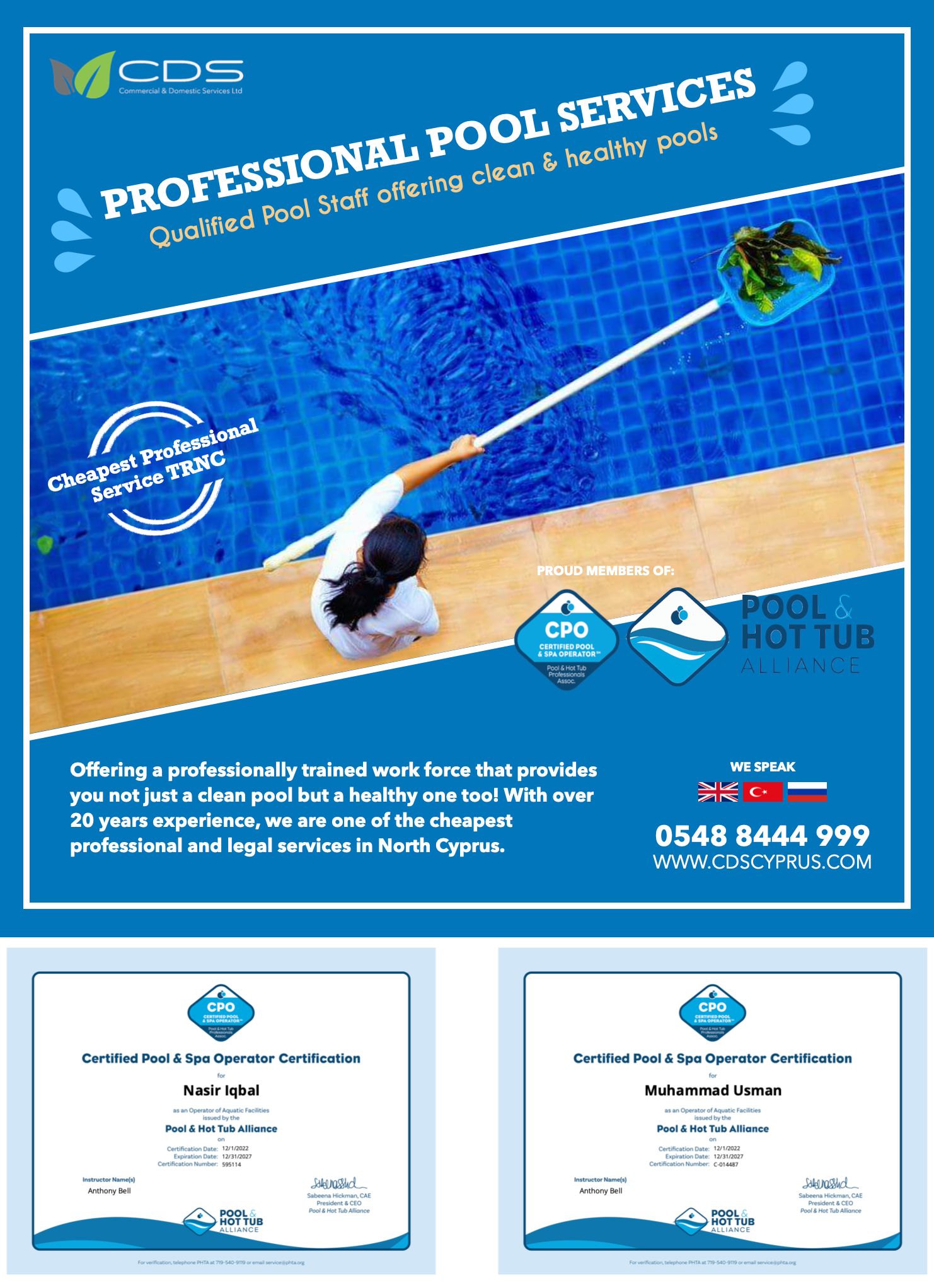 CDS Commercial & Domestic Services Ltd Facebook ad: CDS - North Cyprus premier provider of