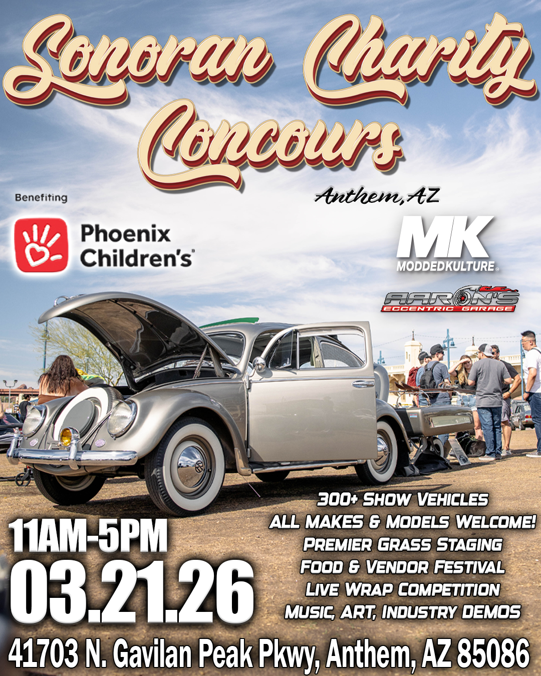 Modded Kulture Facebook ad: SONORAN CHARITY CONCOURS - Anthem, AZ