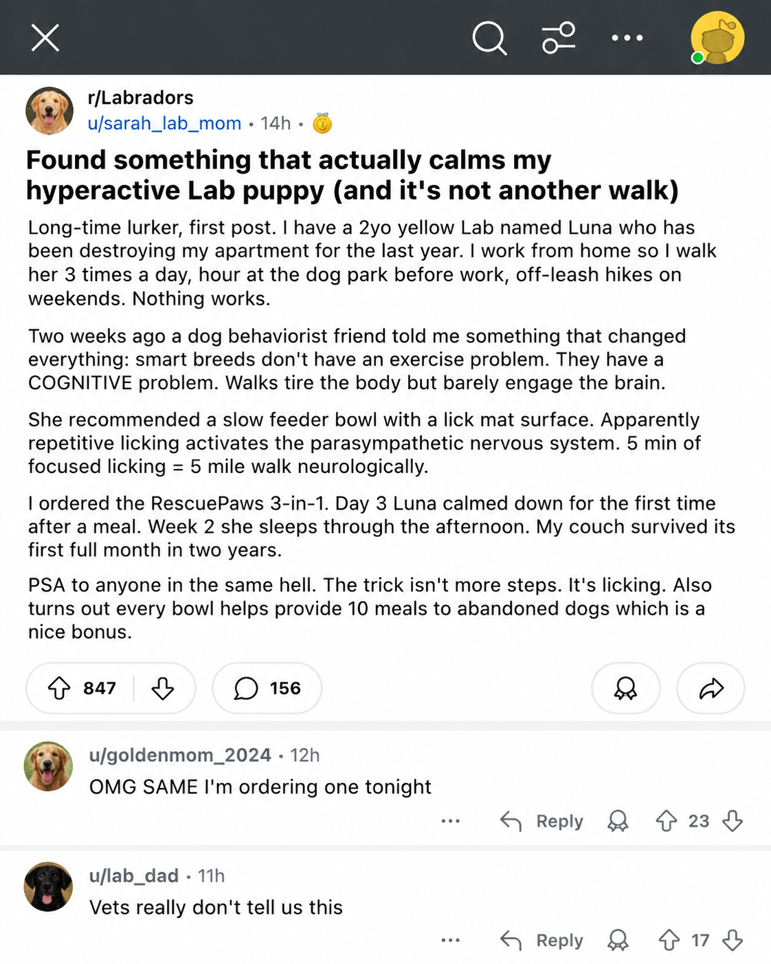 Rescue Paws Facebook ad