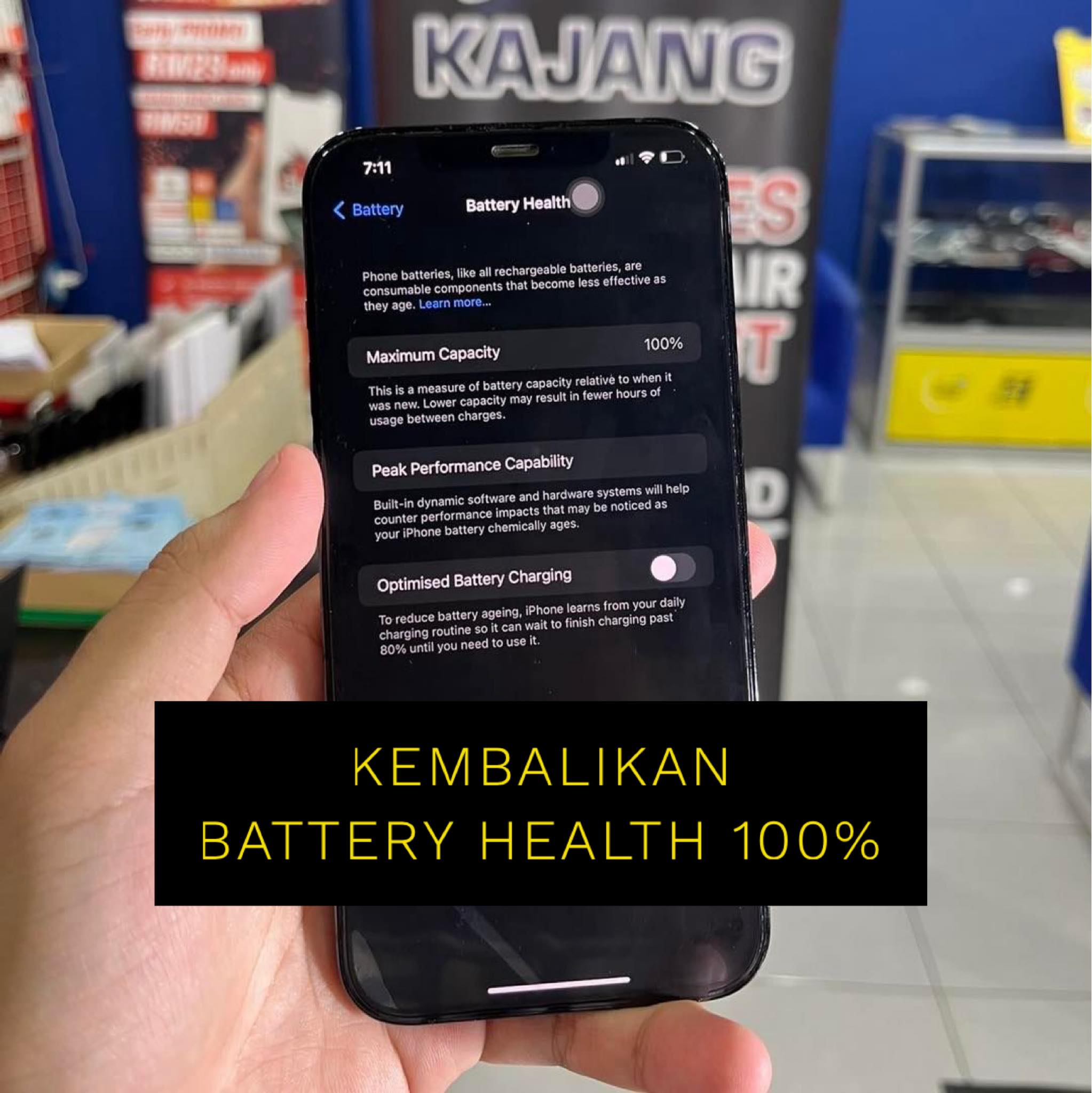 IPRO Kajang - Phone Repair Specialist Facebook ad: KEMBALIKAN BATTERY HEALTH IPHONE ANDA KE 100%