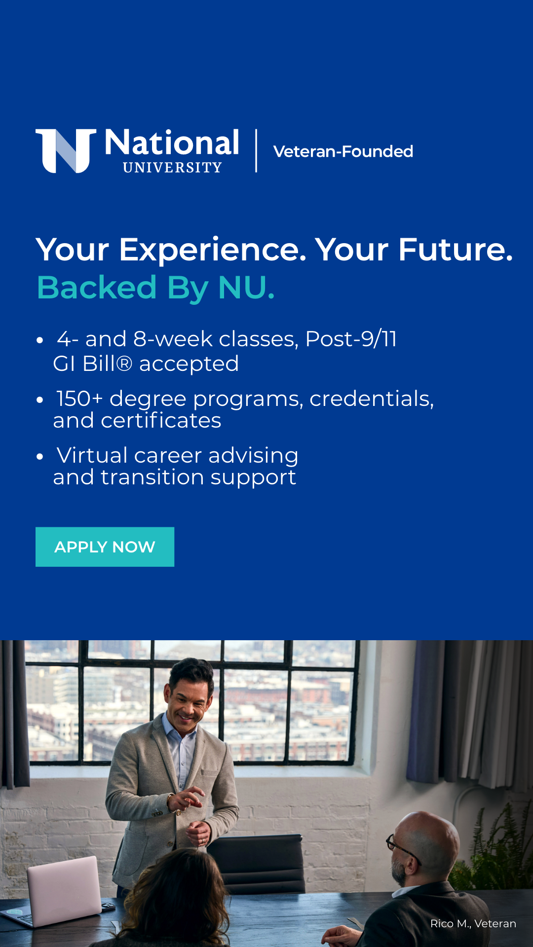 National University Facebook ad