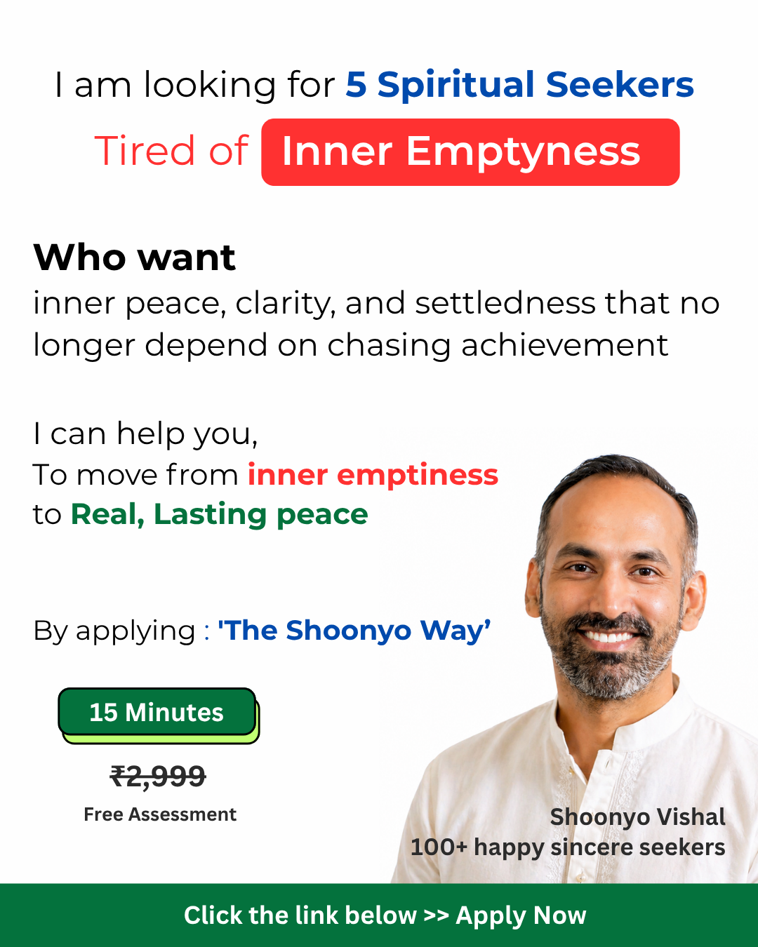 Shoonyo 1:1 for Self Realisation Facebook ad