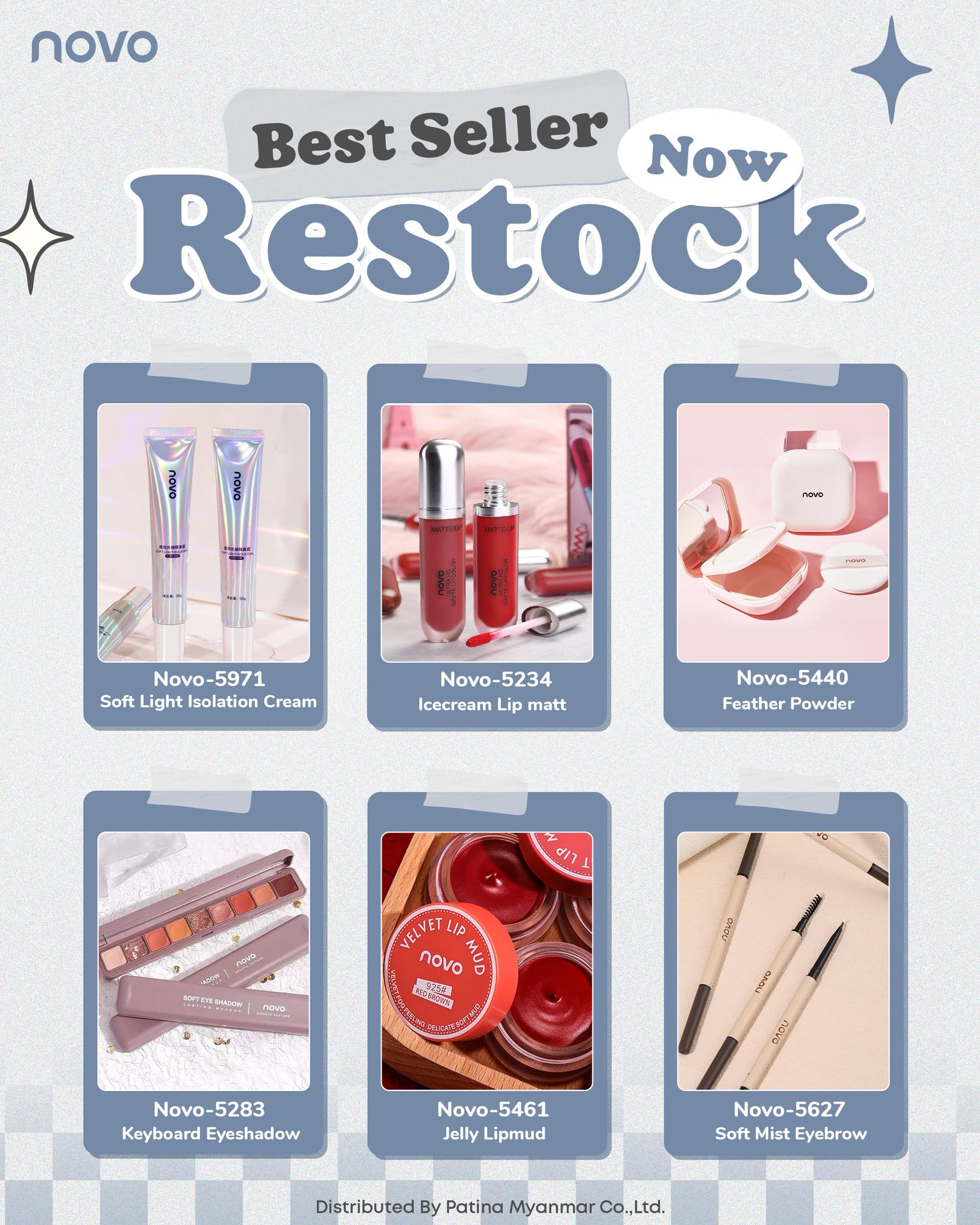 NOVO Cosmetics Myanmar Facebook ad: 𝐍𝐨𝐯𝐨 𝐄𝐧𝐣𝐨𝐲𝐞𝐫 လေးတို့ရေ…