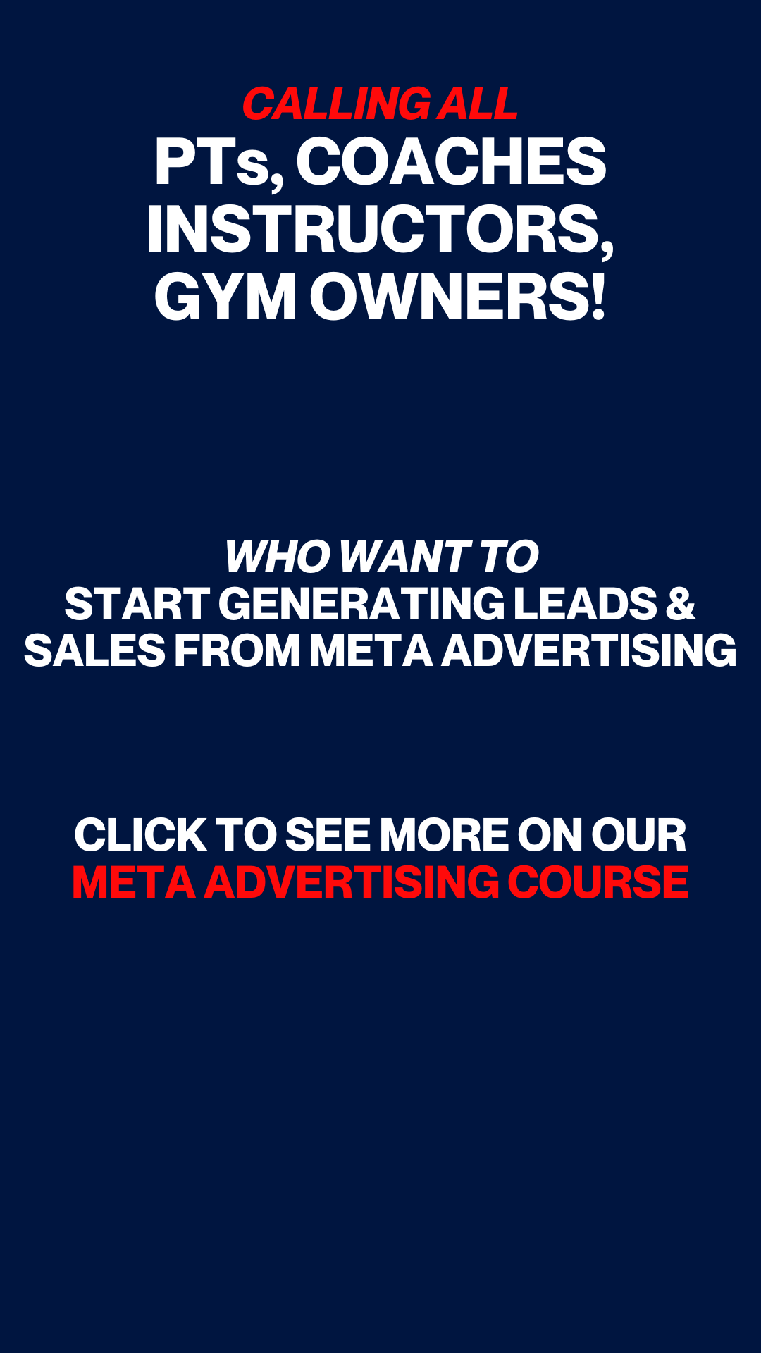 The Fitness Marketspace Facebook ad
