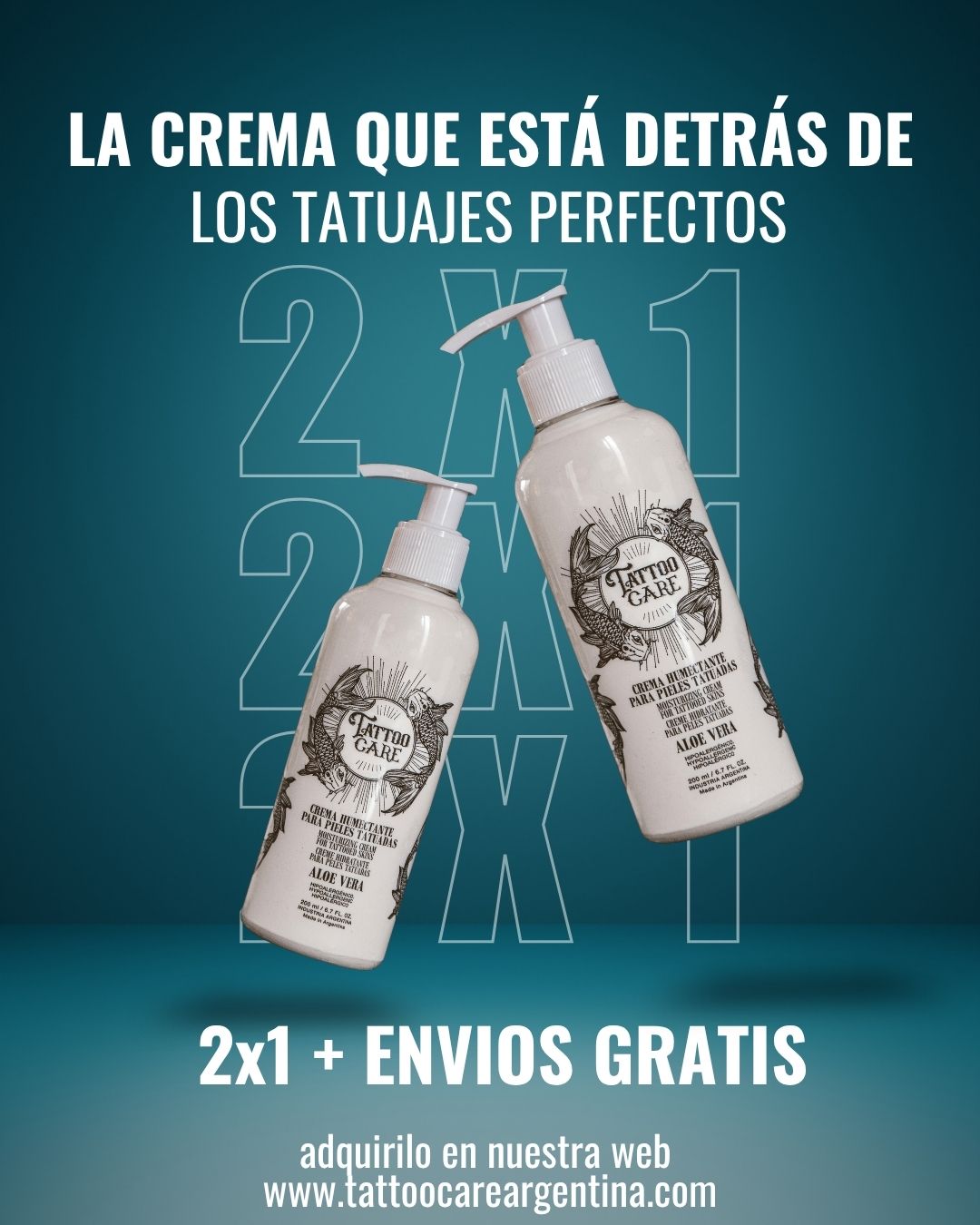 Tattoocareargentina Facebook ad: 2X1 + ENVIO GRATIS