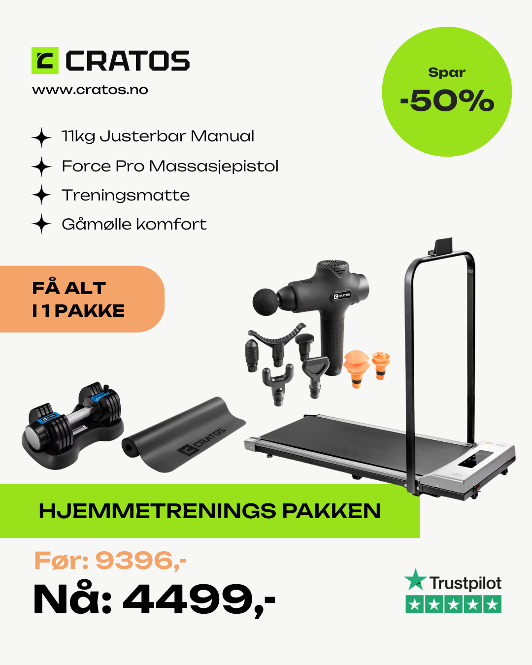 Cratos Facebook ad: Start i dag!