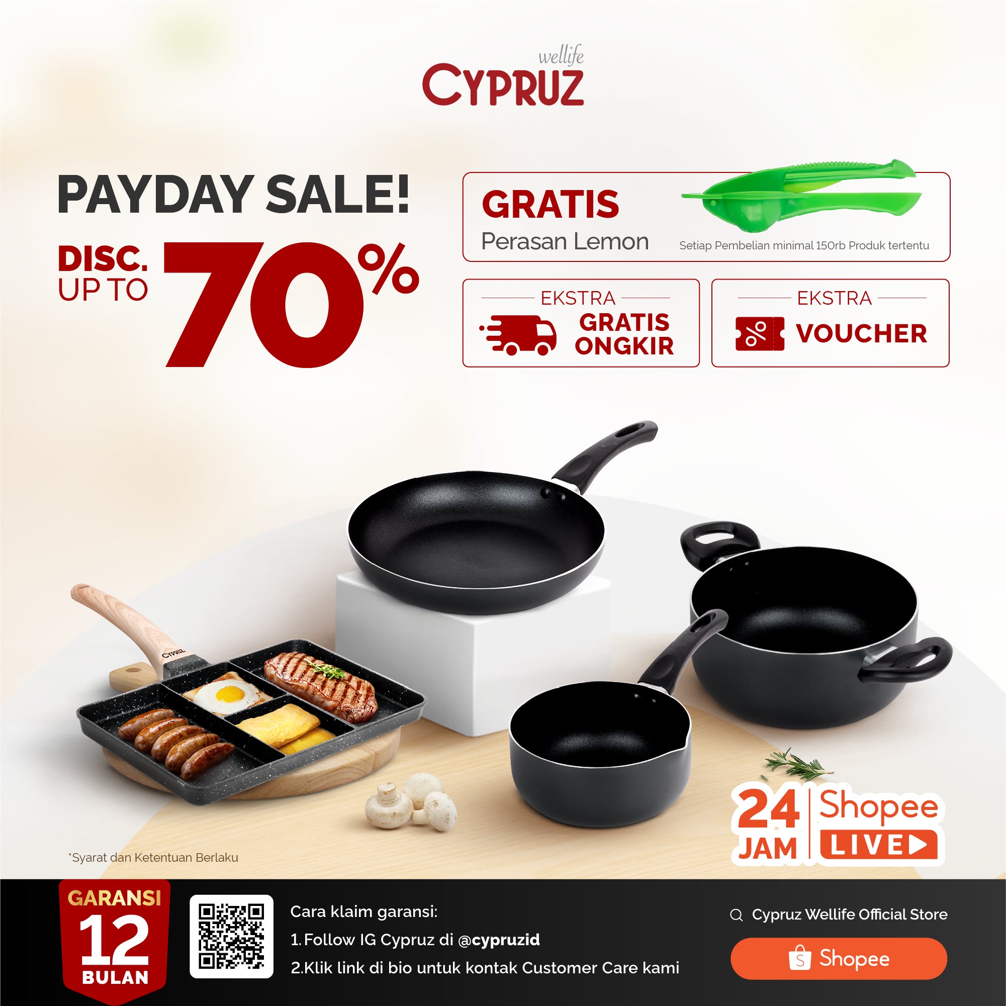 Cypruz Kitchenware Facebook ad