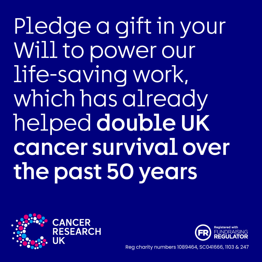 Cancer Research UK Facebook ad: Get your Gifts in Wills Guide