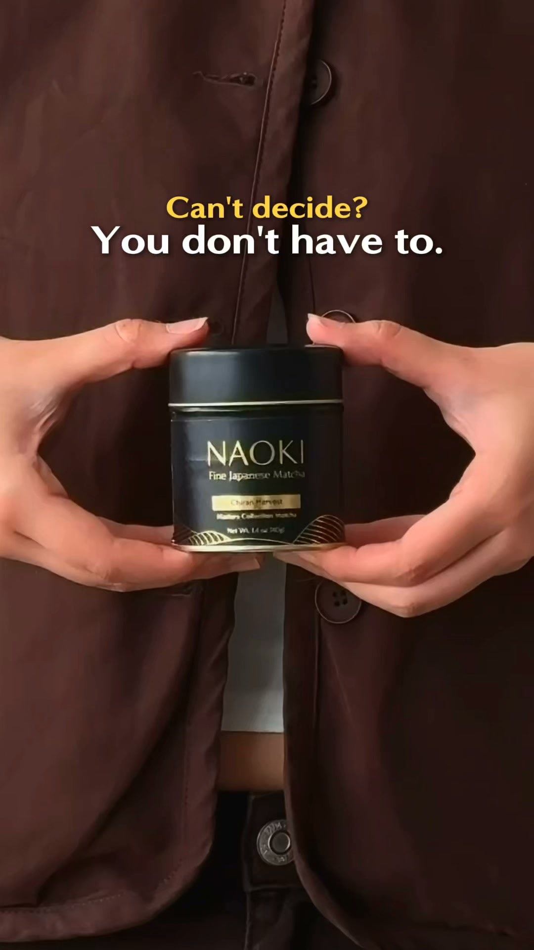 Naoki Matcha Facebook ad: Can't Decide? You Don't Have to. | Master's Collection Trio