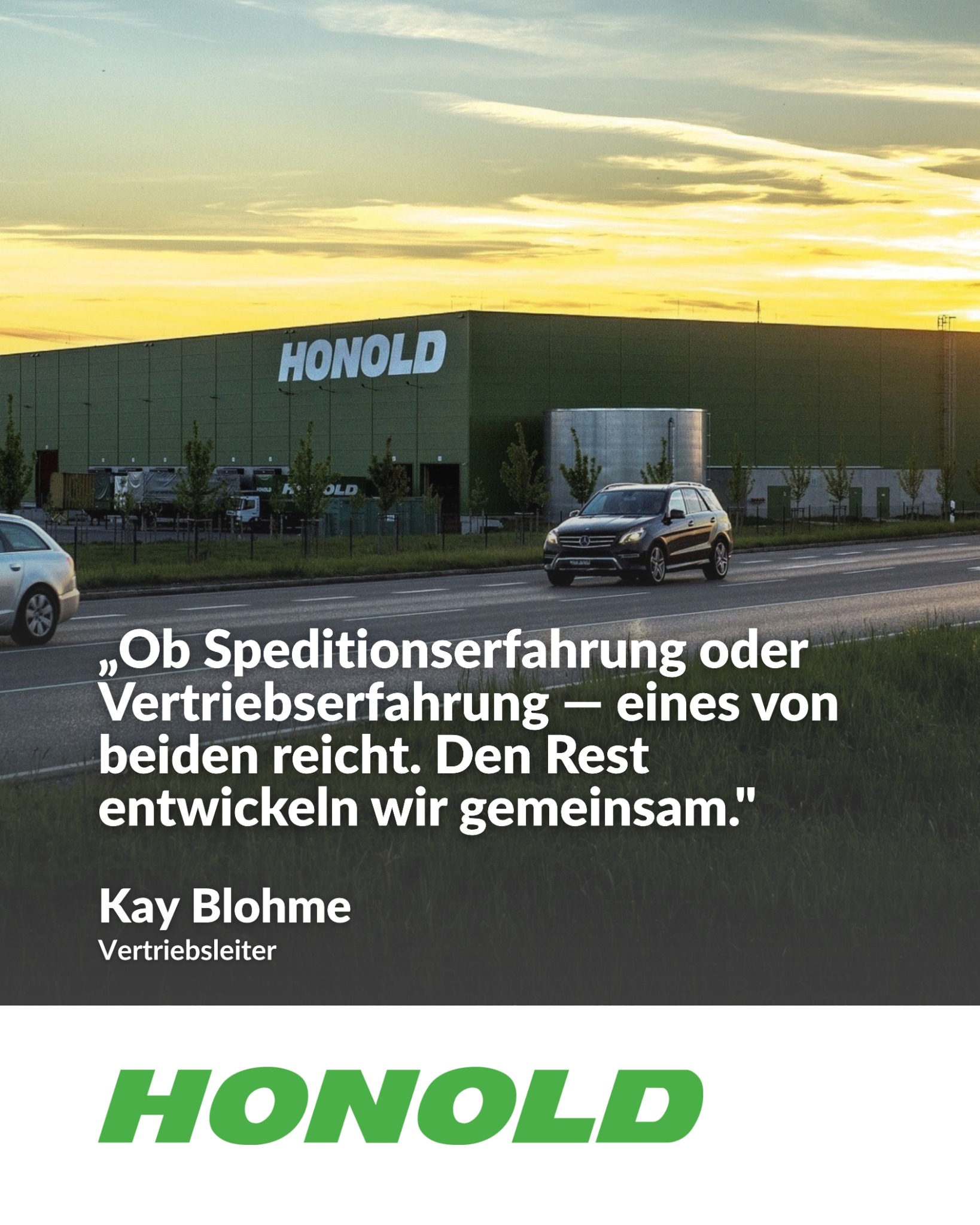 Honold Facebook ad: Sales-Jäger gesucht: Firmenwagen & ungedeckelte Tantiemen!