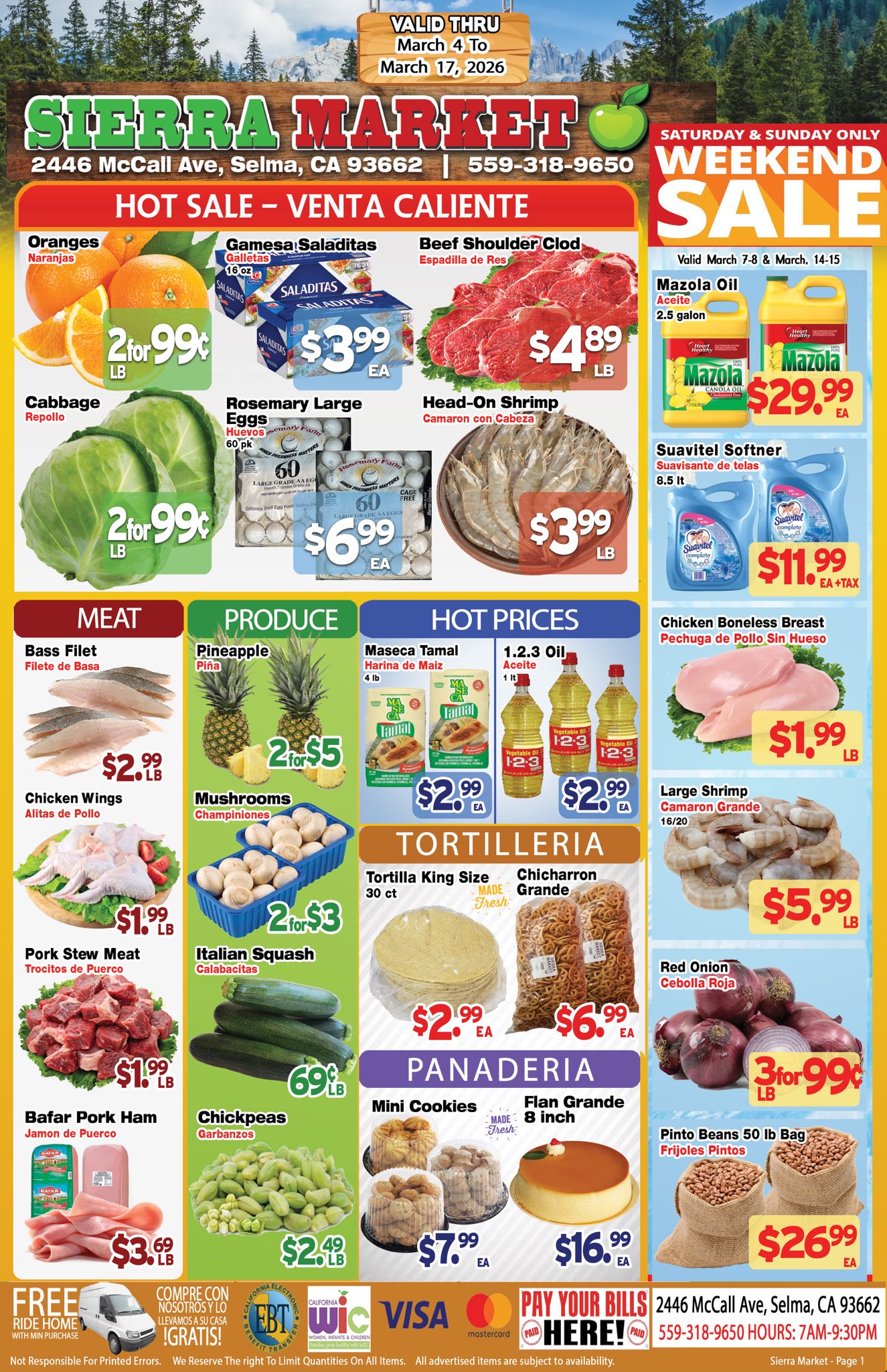 Sierra Market Selma Facebook ad: Sierra Market - Big Savings Are Here!