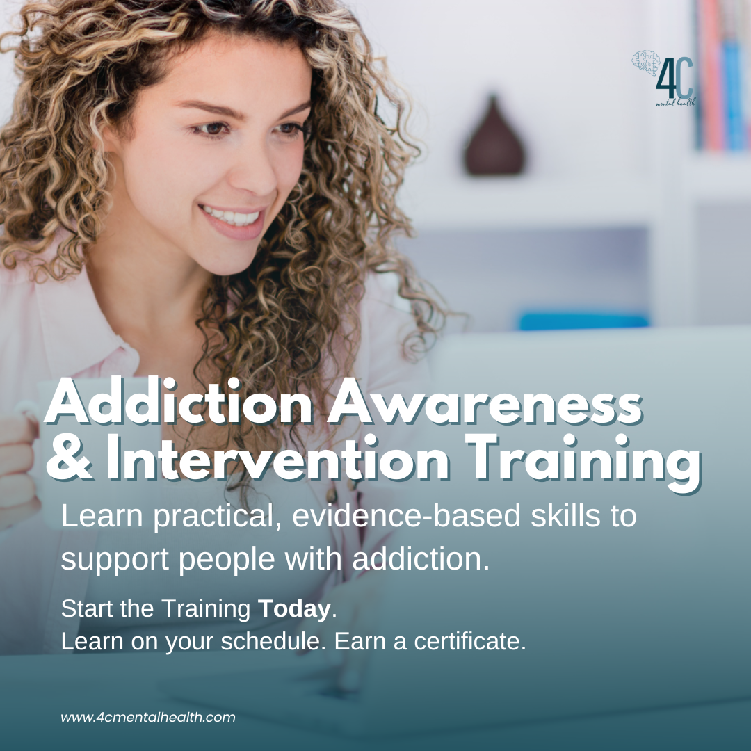 4C Mental Health Facebook ad: Addiction Awareness & Intervention Training