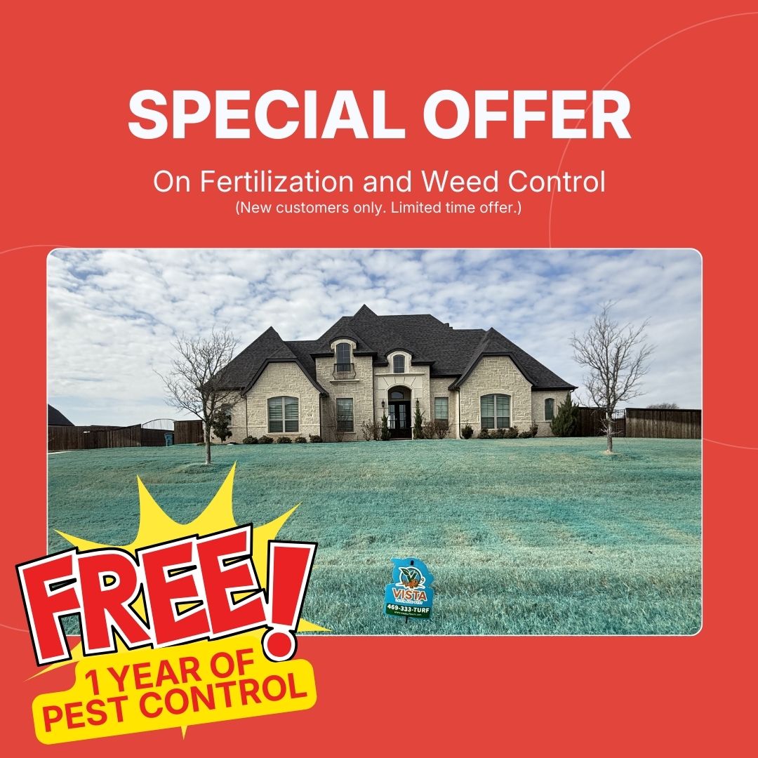 Vista Lawn and Pest Facebook ad: Free Pest Control for a Year, A $623.40 Value, Prosper…