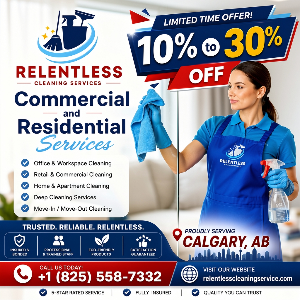 Relentless Cleaning Services  Facebook ad