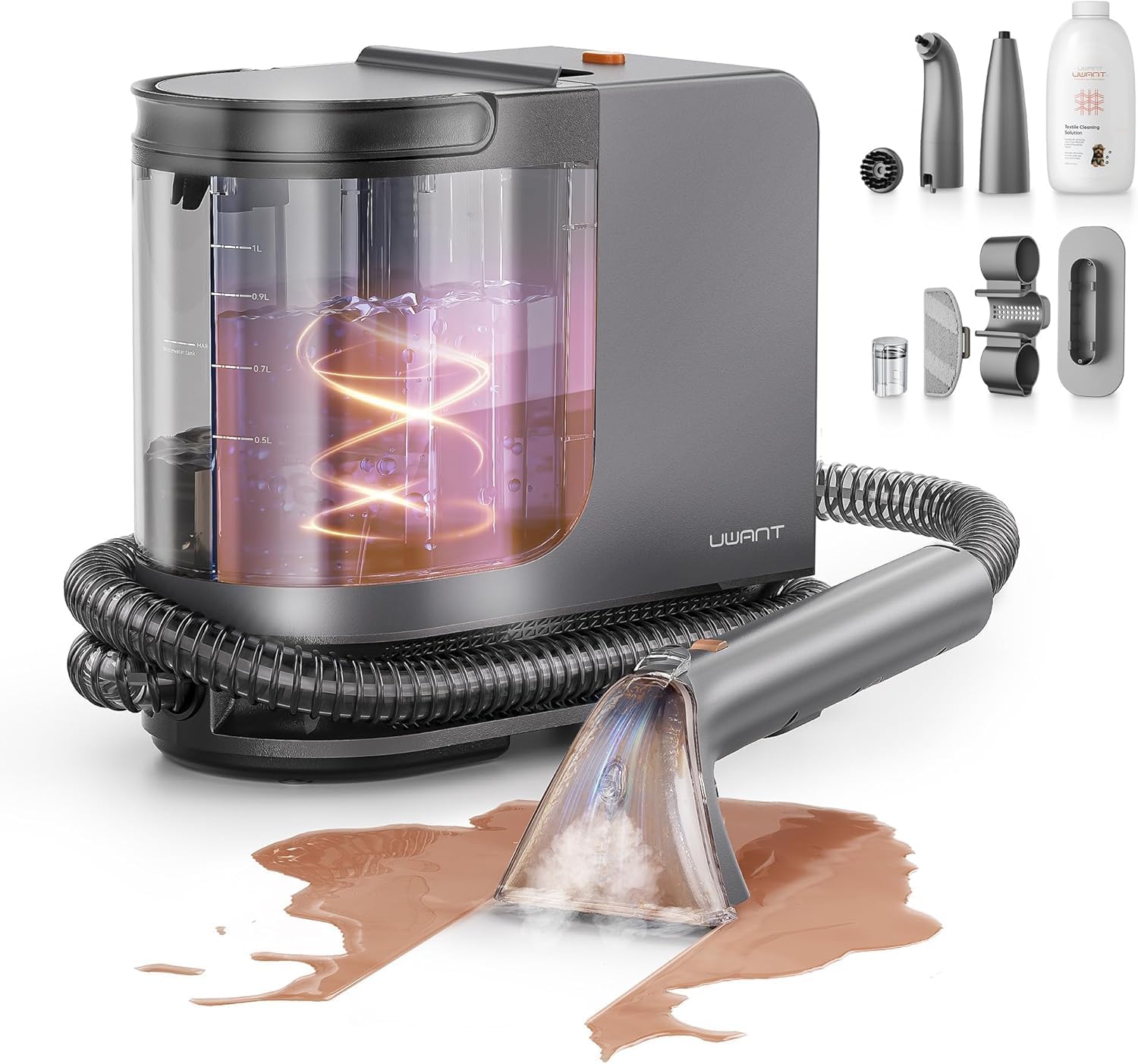 UWANT Facebook ad: Powerful 212℉ Steam, Zero Damage