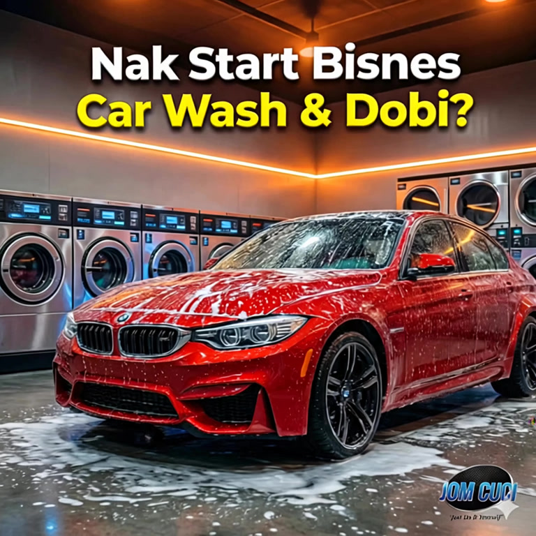 JomCuci DIY Facebook ad: Peluang Perniagaan Kiosk Layan Diri