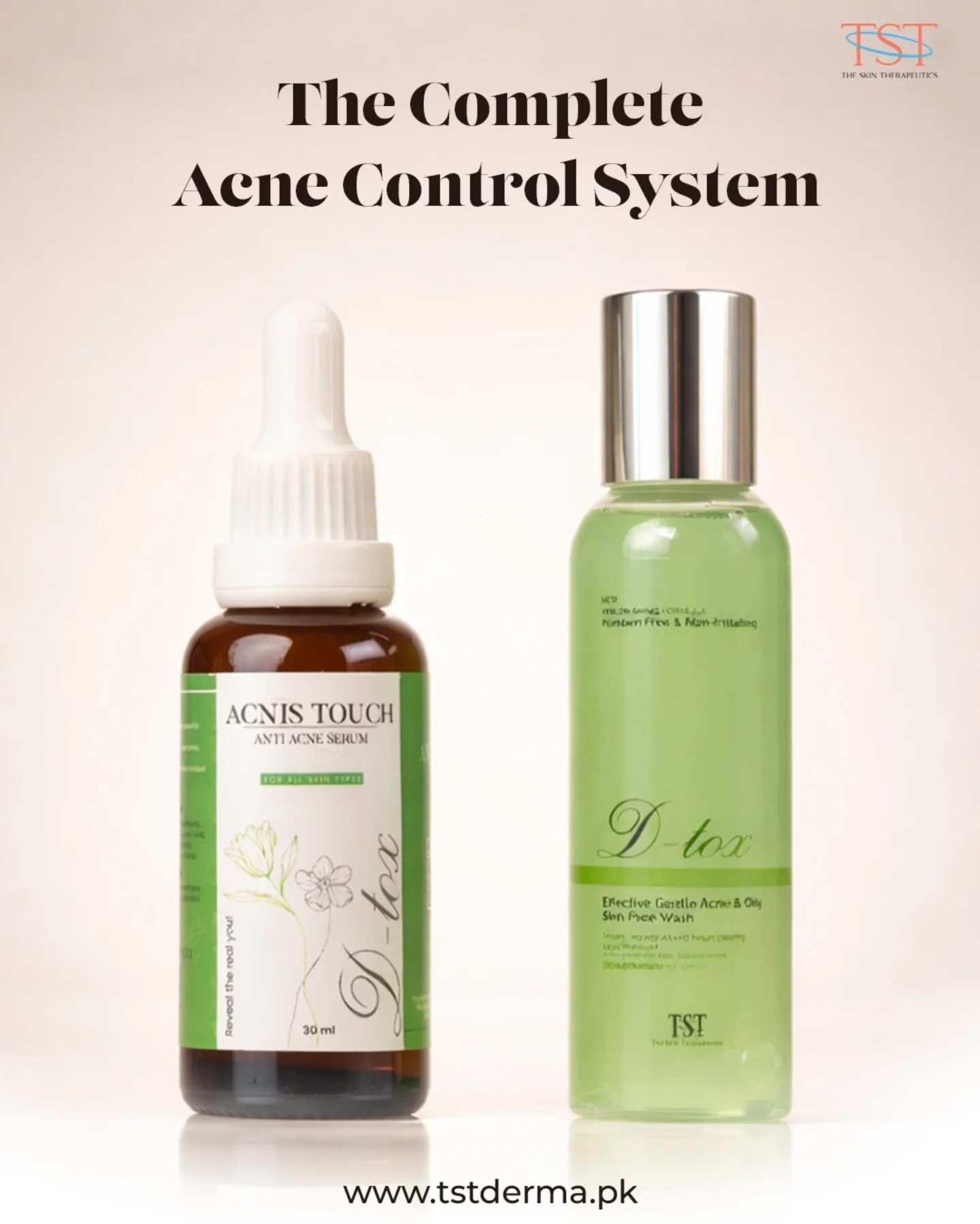 Tstderma Facebook ad: Introducing the Complete Acne Control System