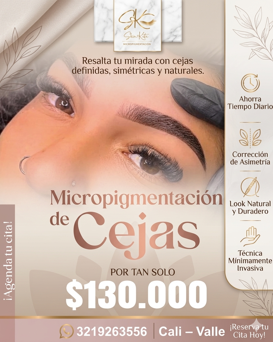 Skin Kate Cali Facebook ad: PROMO ESPECIAL EN CEJAS