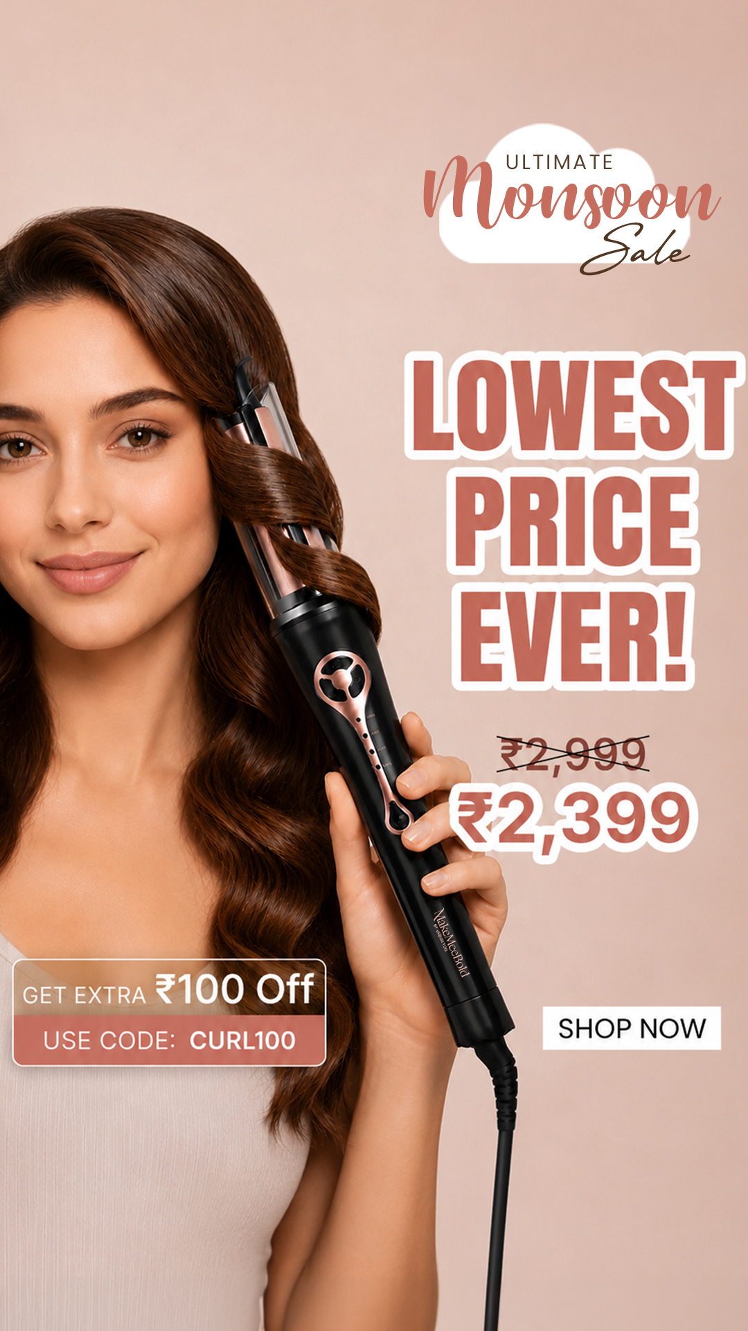 MakeMeebold Hair Styling Facebook ad