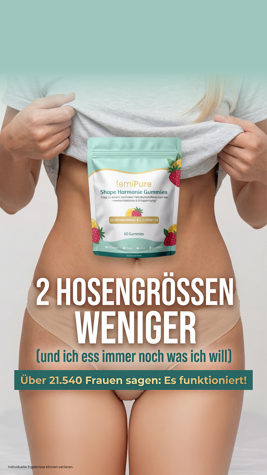 Femipure Facebook ad: Was dir niemand über Cortisol und Bauchfett erzählt