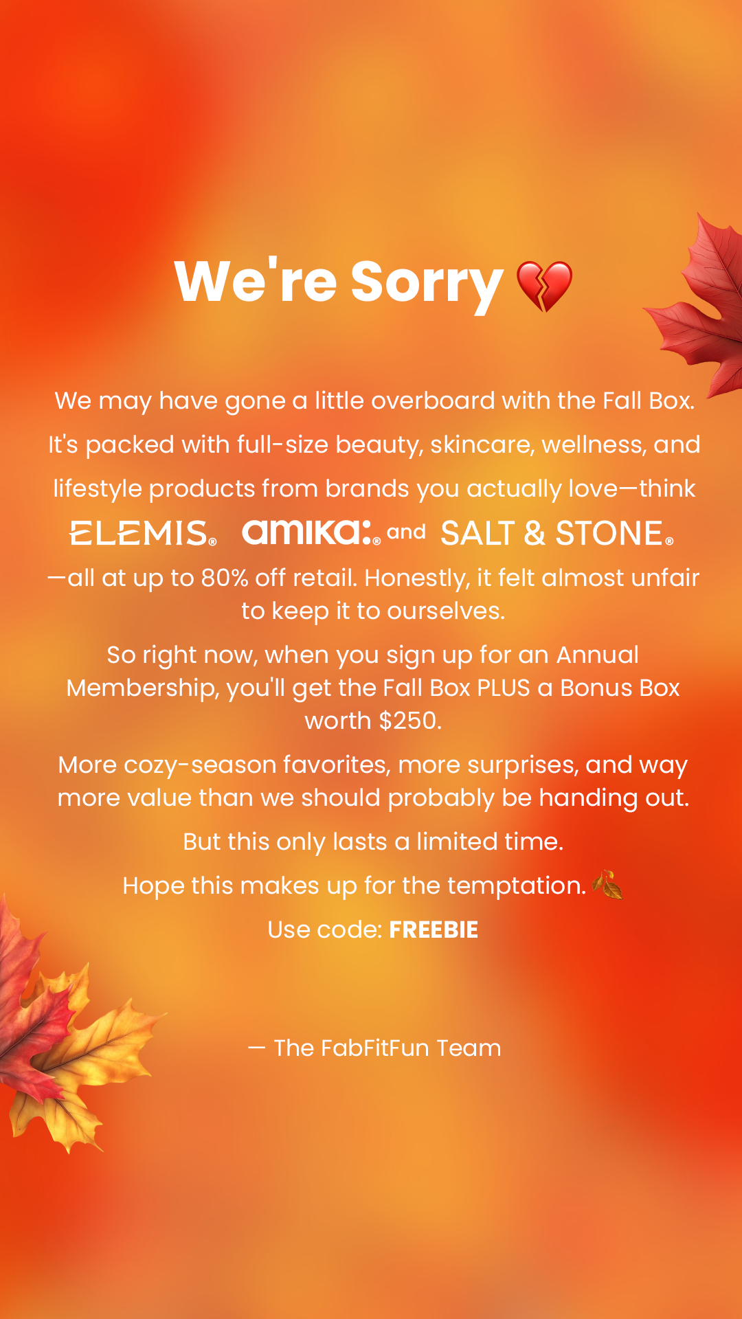 FabFitFun Facebook ad