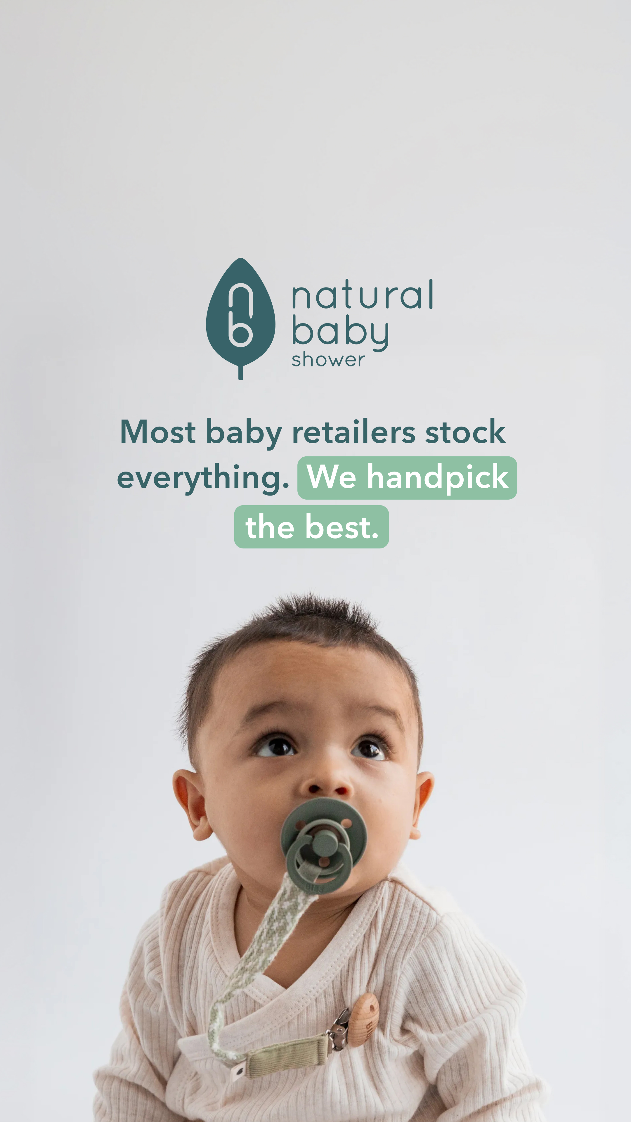 Natural Baby Shower Facebook ad