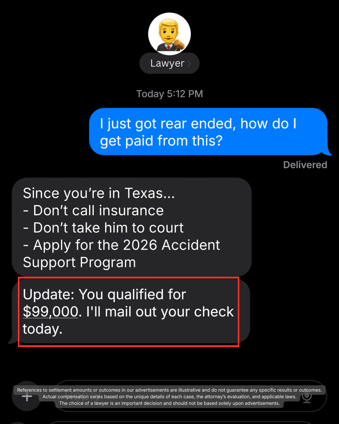 Car Accident Help Facebook ad