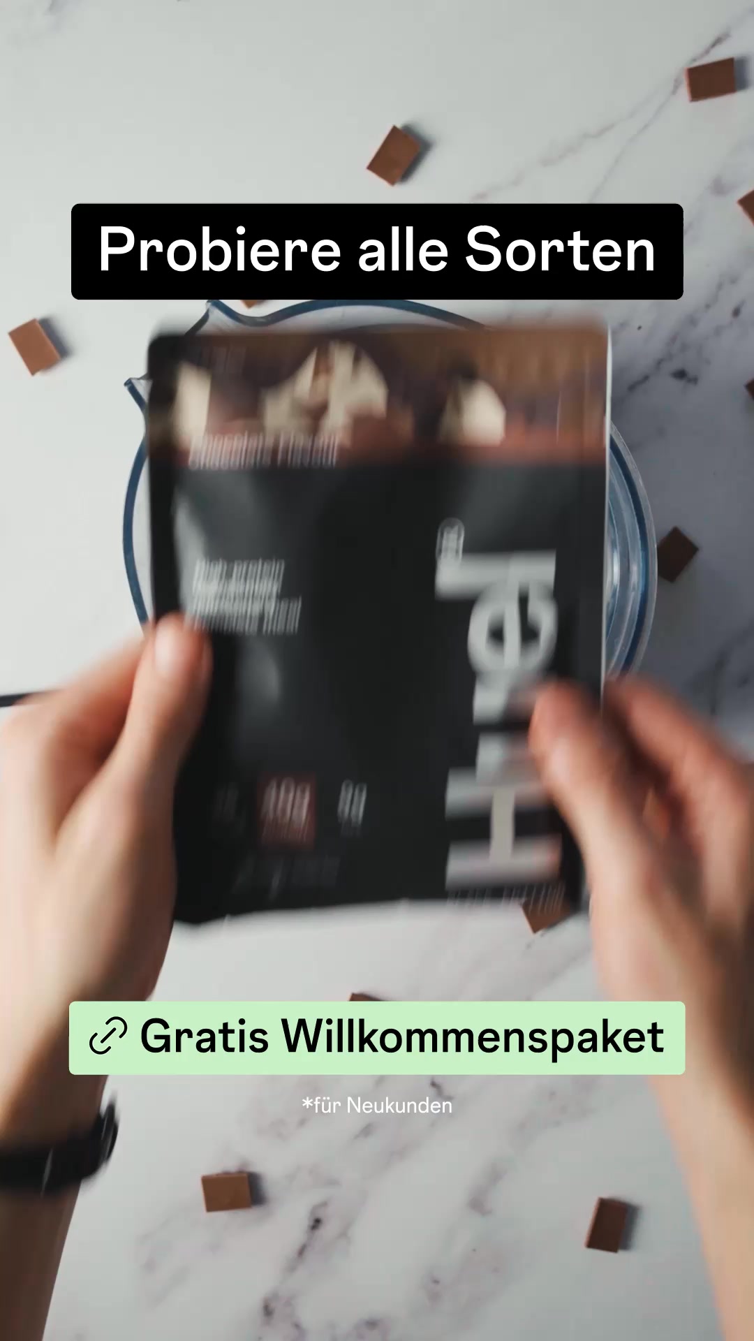Huel Facebook ad: Jetzt oder irgendwann. Du entscheidest.