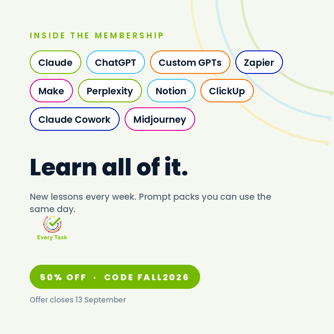 Every Task Facebook ad: You use 20% of ChatGPT