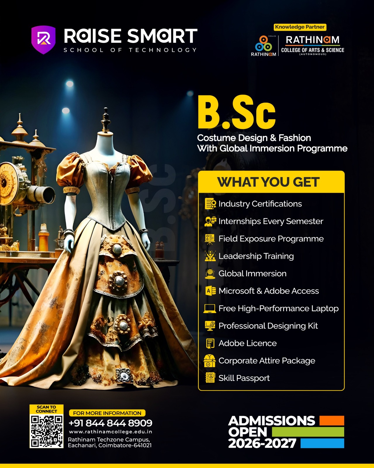 Raise Smart Facebook ad: Fashion Designing Admissions Open 2026-27