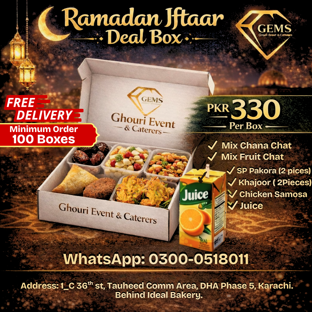 Ghouri Event Facebook ad: Ramadan Iftaar Box in Karachi - PKR 330