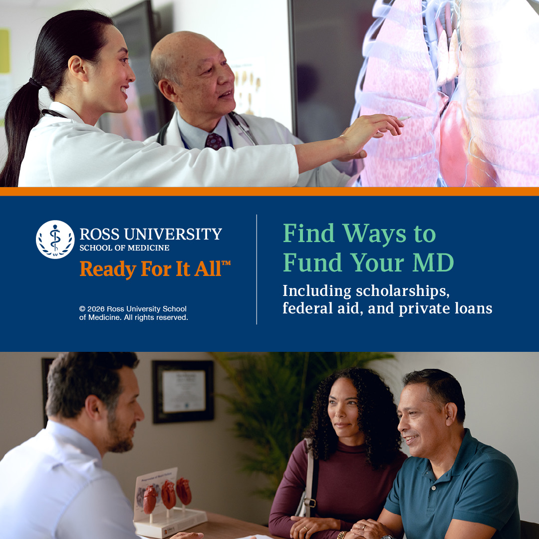 Ross University School of Medicine Facebook ad: Find your path forward