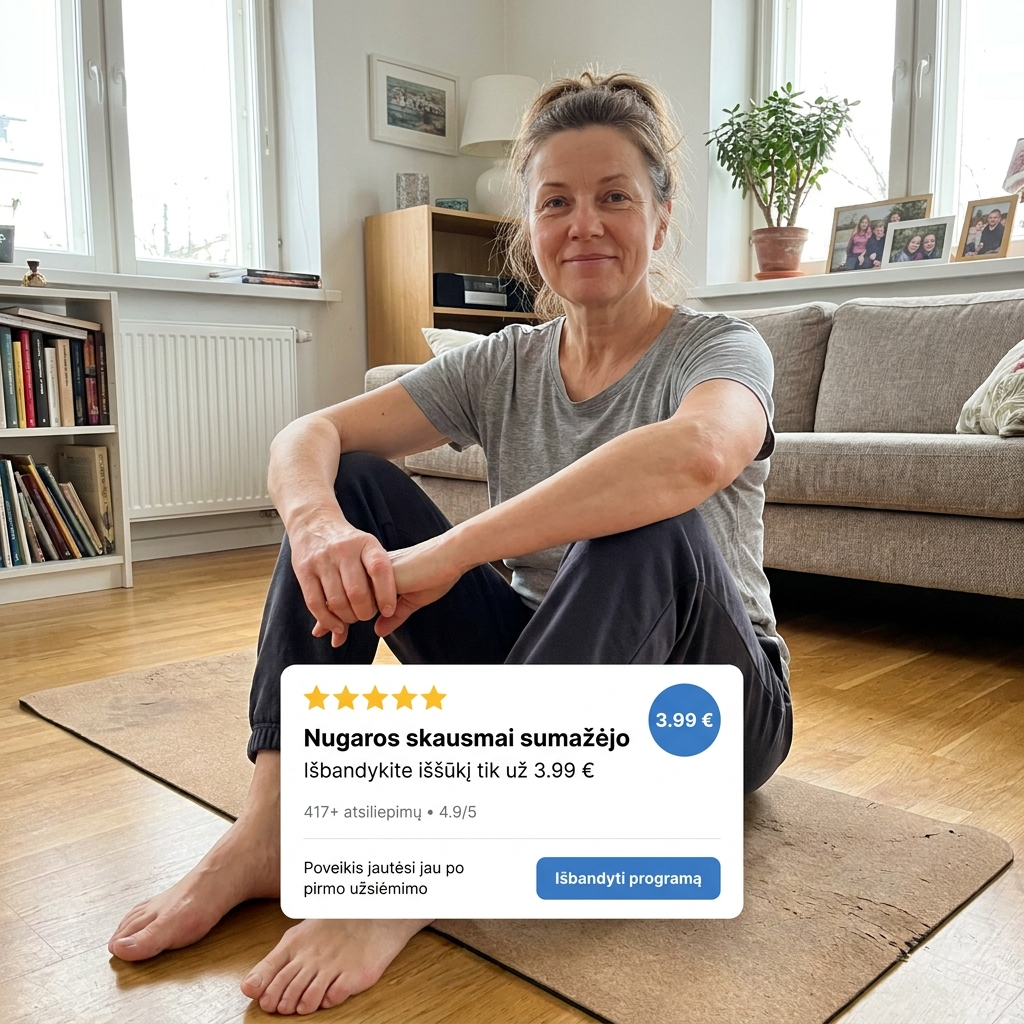Sportas45.lt Facebook ad: 15 minučių kasdien, 28 iššūkio dienos