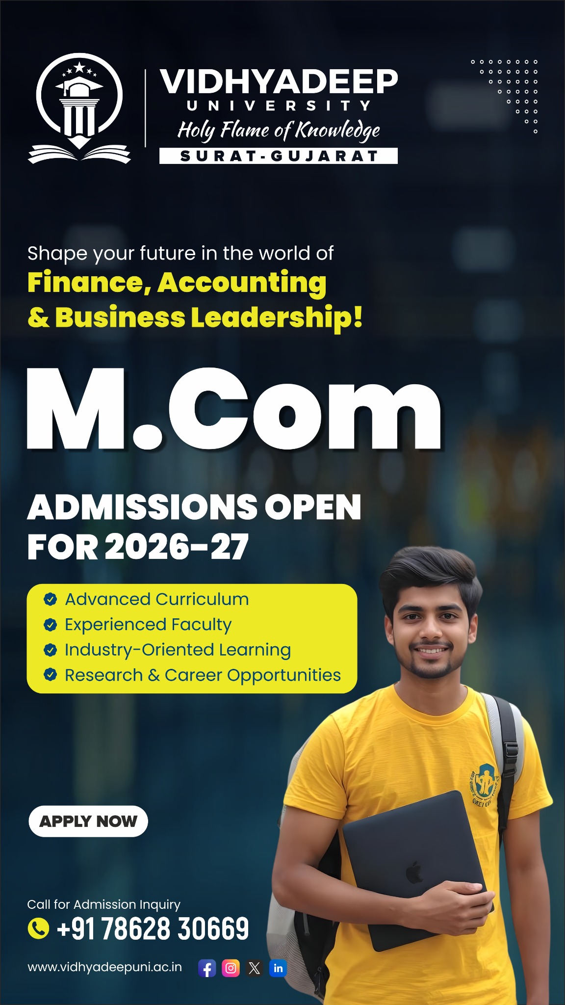 Vidhyadeep University Facebook ad