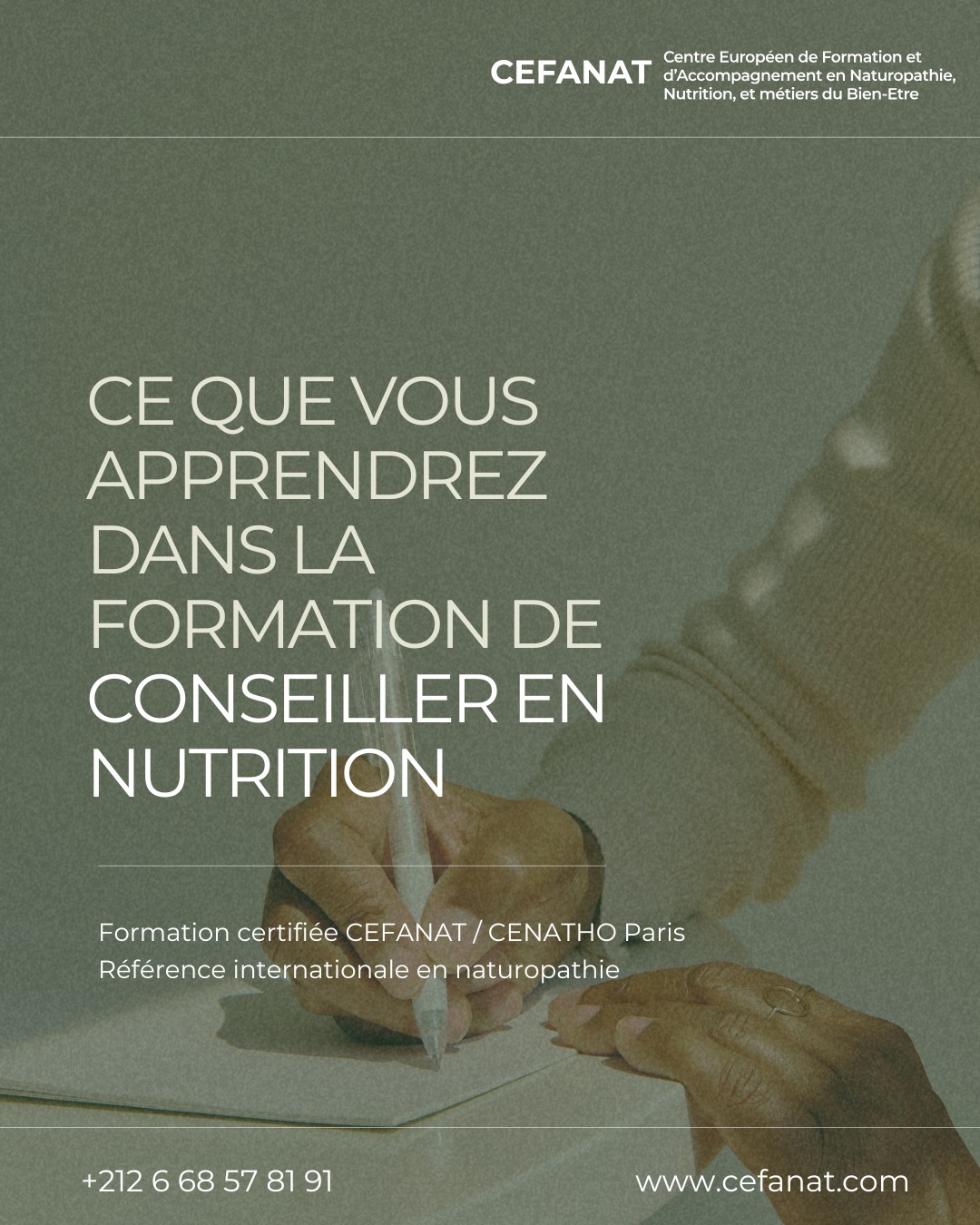 Cefanat officiel Facebook ad: La formation Conseiller·ère en Nutrition vous transmet les…