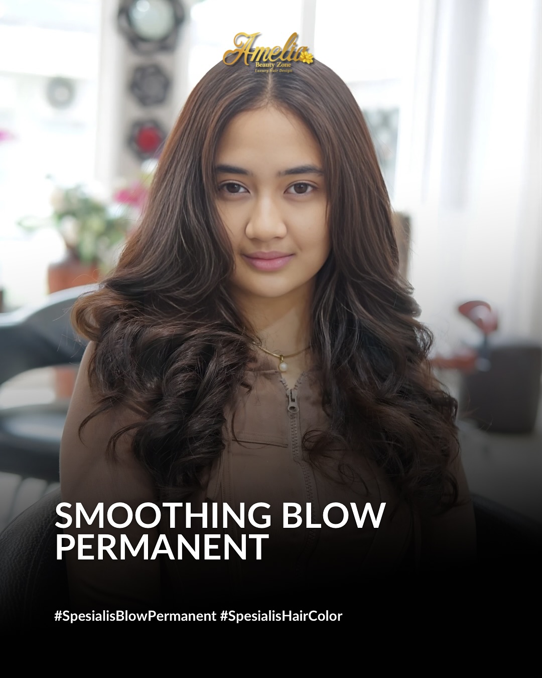 Amelia Beauty Zone Facebook ad: No more bad hair day, bestie!