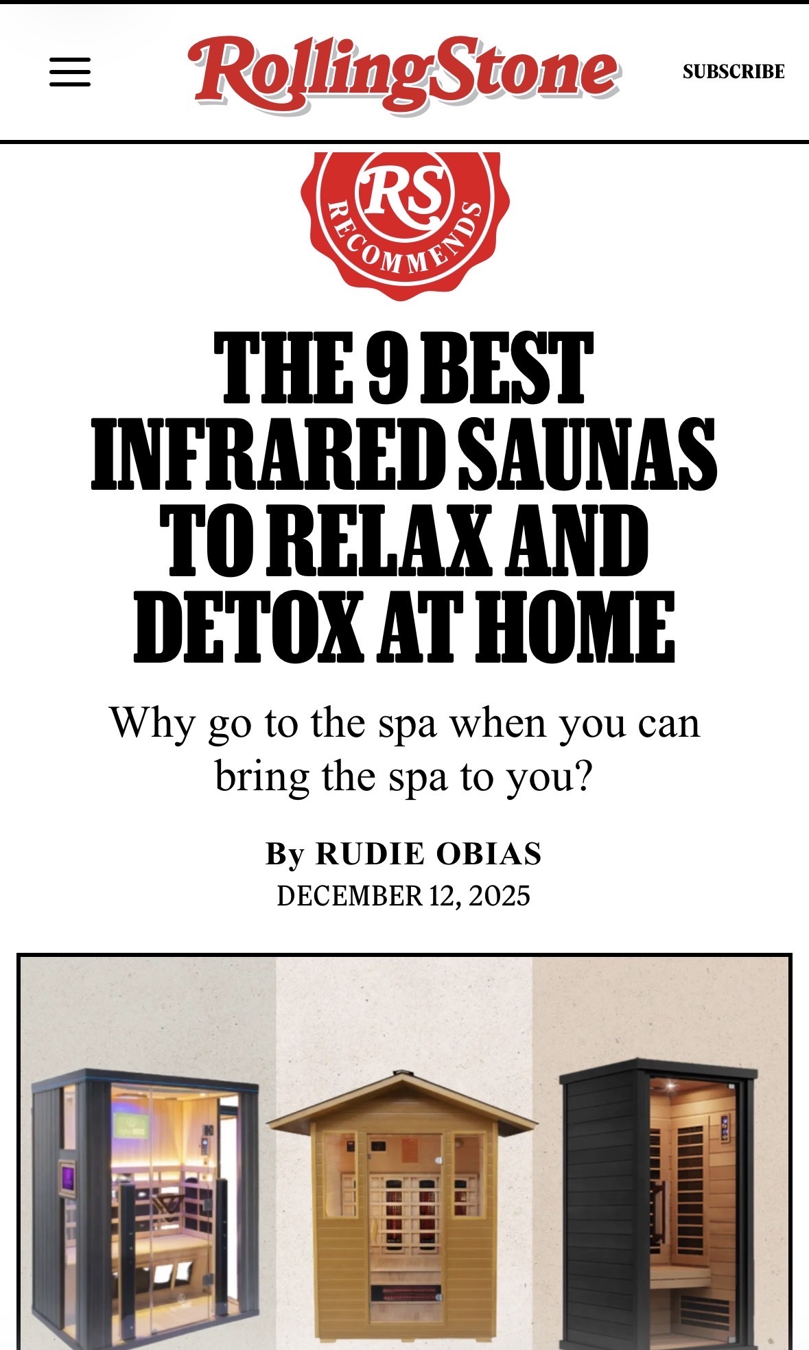 Sun Home Saunas Facebook ad