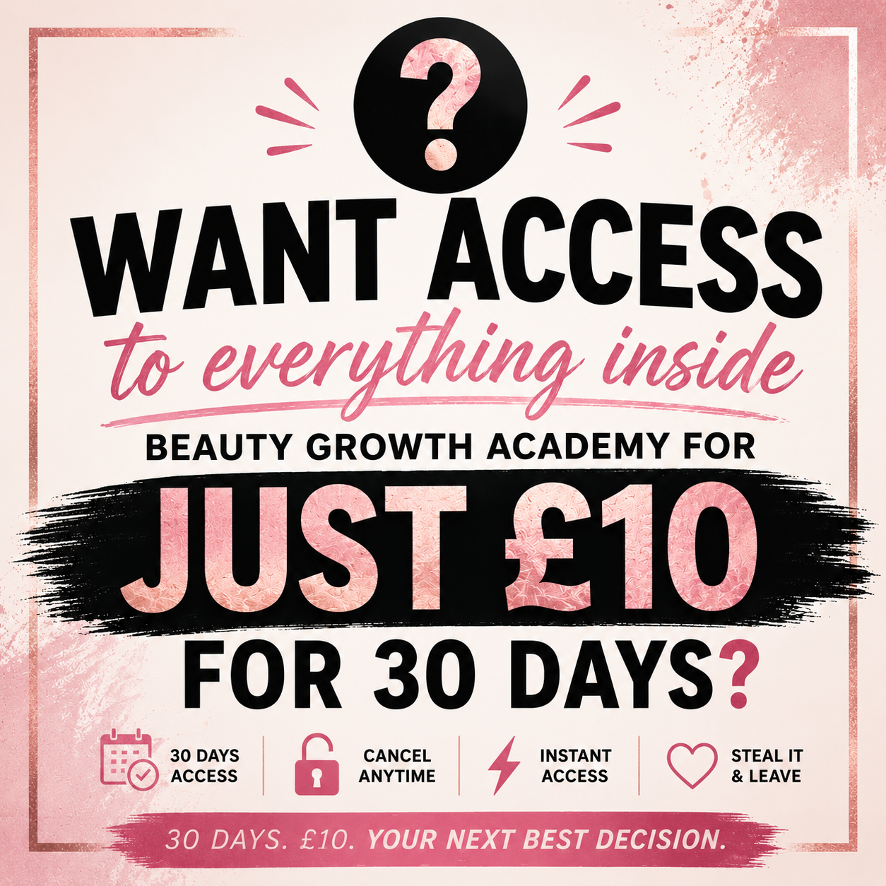 Beauty Growth Academy Facebook ad