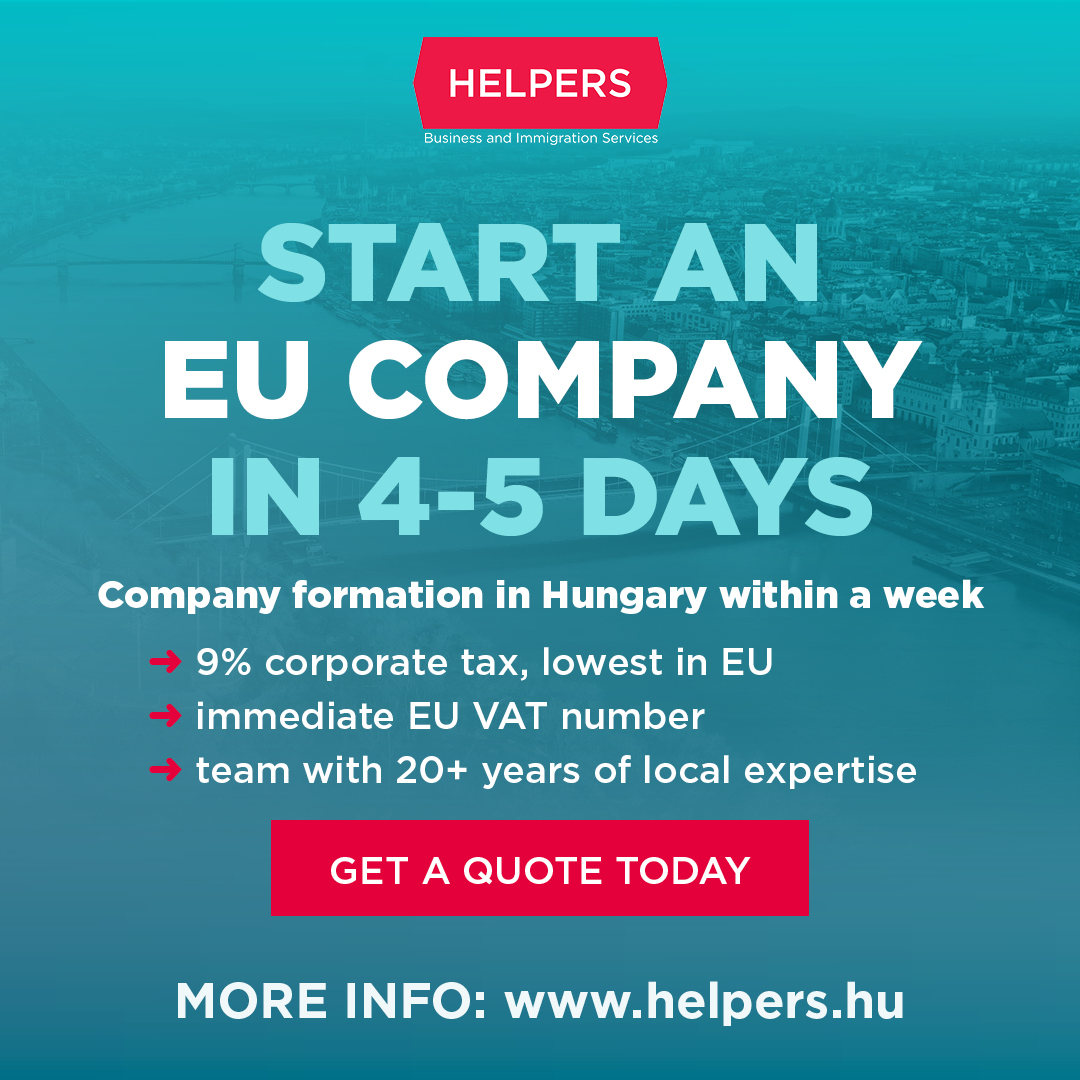 Helpers Hungary Facebook ad: Lowest tax in the EU, 9%.