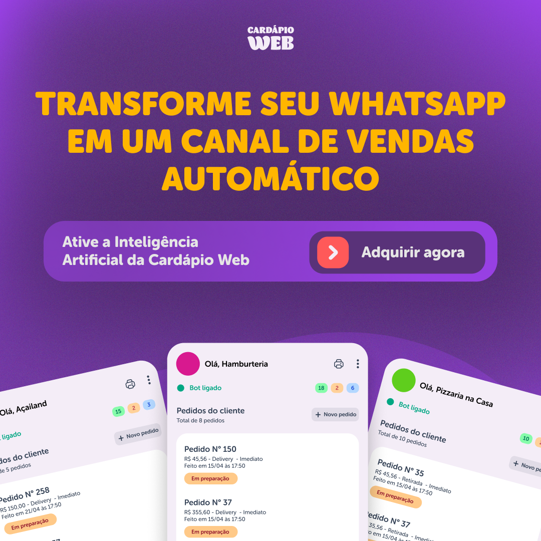Cardápio Web Facebook ad
