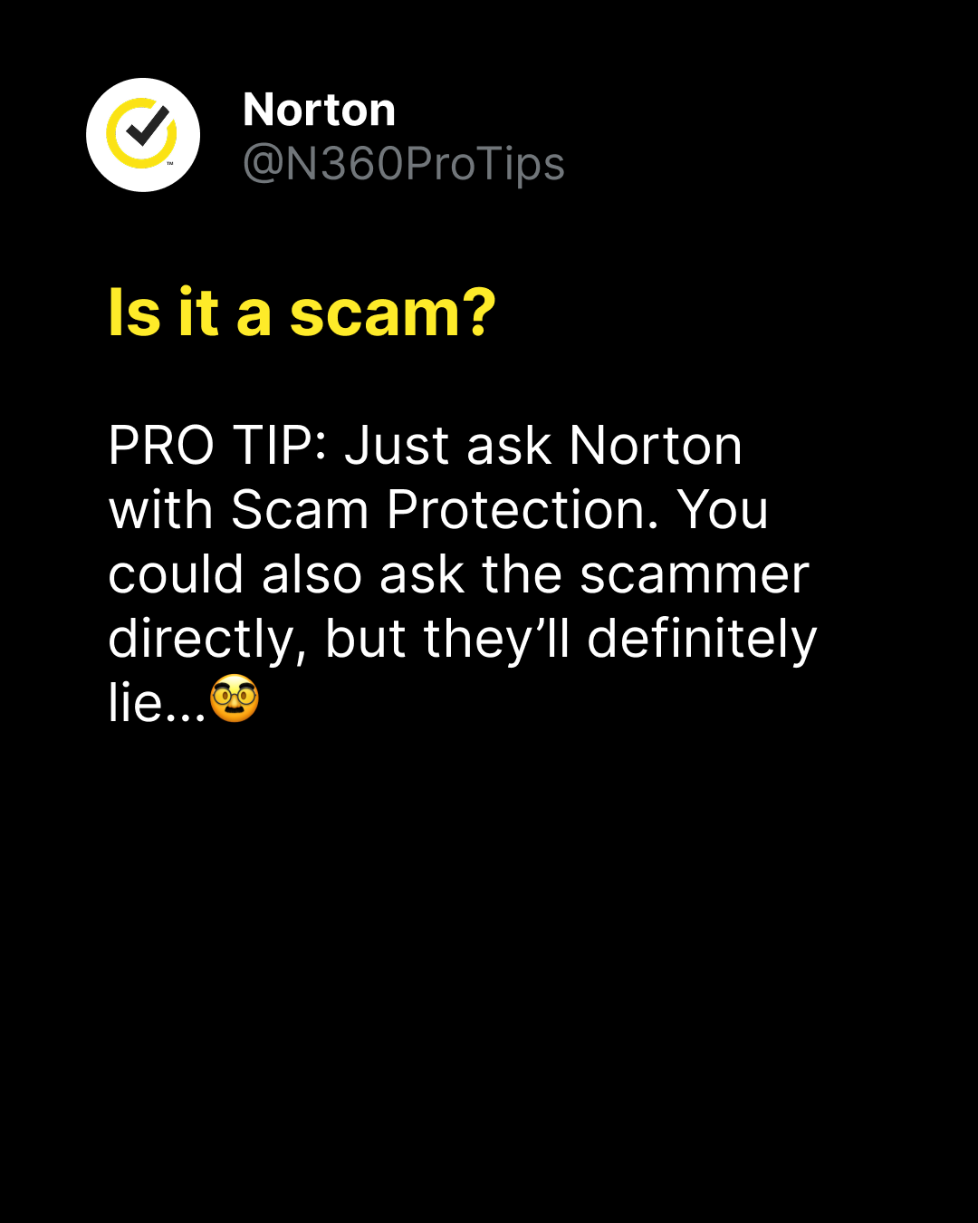 Norton Facebook ad