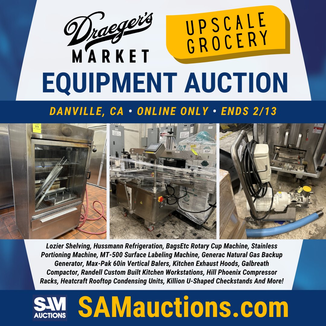 SAM Auctions Facebook ad: SAM Auctions Auction Catalog - Draegers Upscale Grocery…