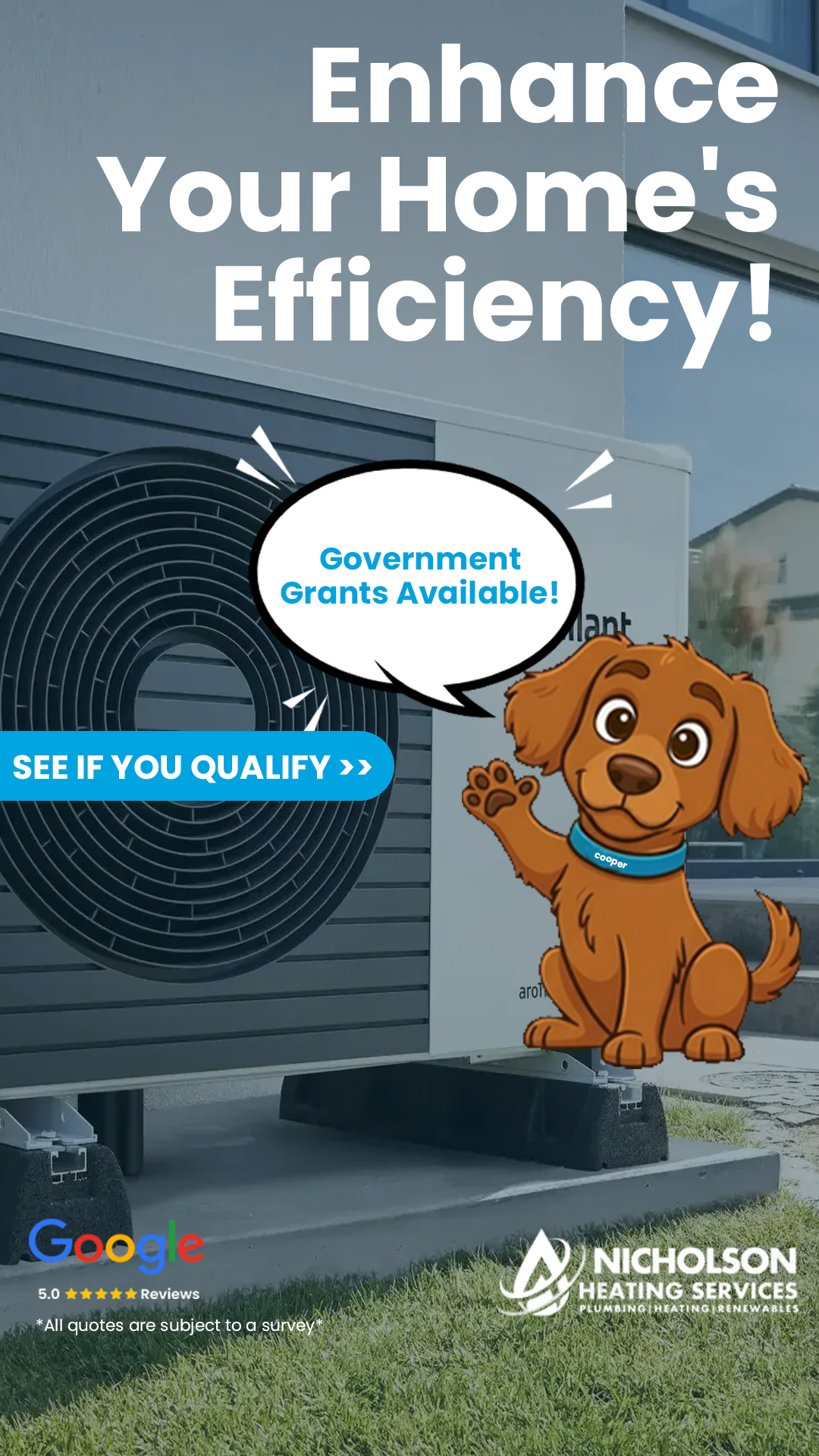 Nicholson Heating Services Facebook ad from May 7, 2026