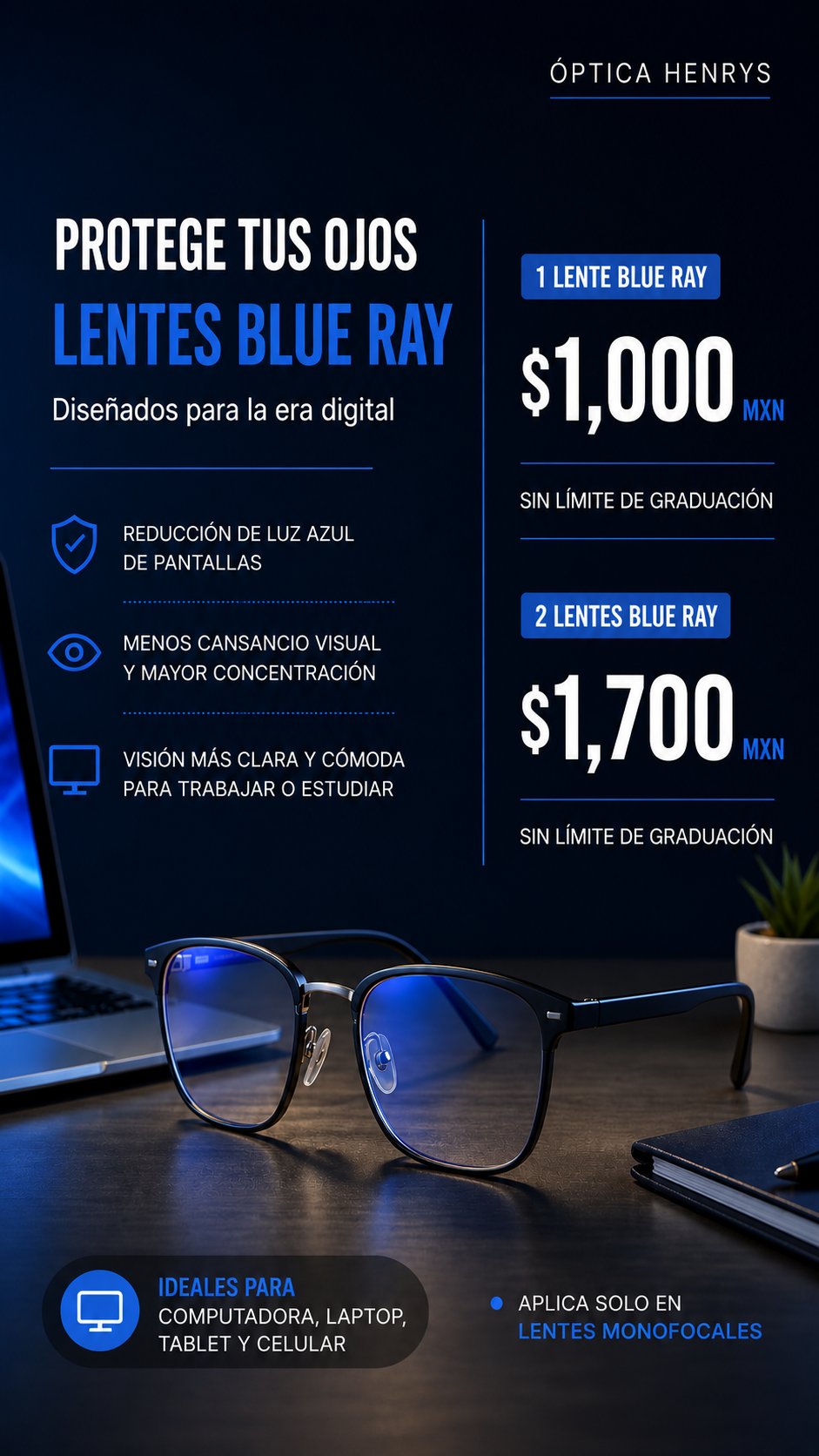 Óptica Henry's Lerma y Ameyalco Facebook ad from May 6, 2026