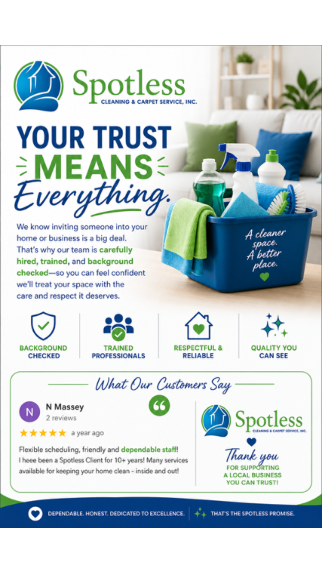 Spotless Cleaning Services Facebook ad
