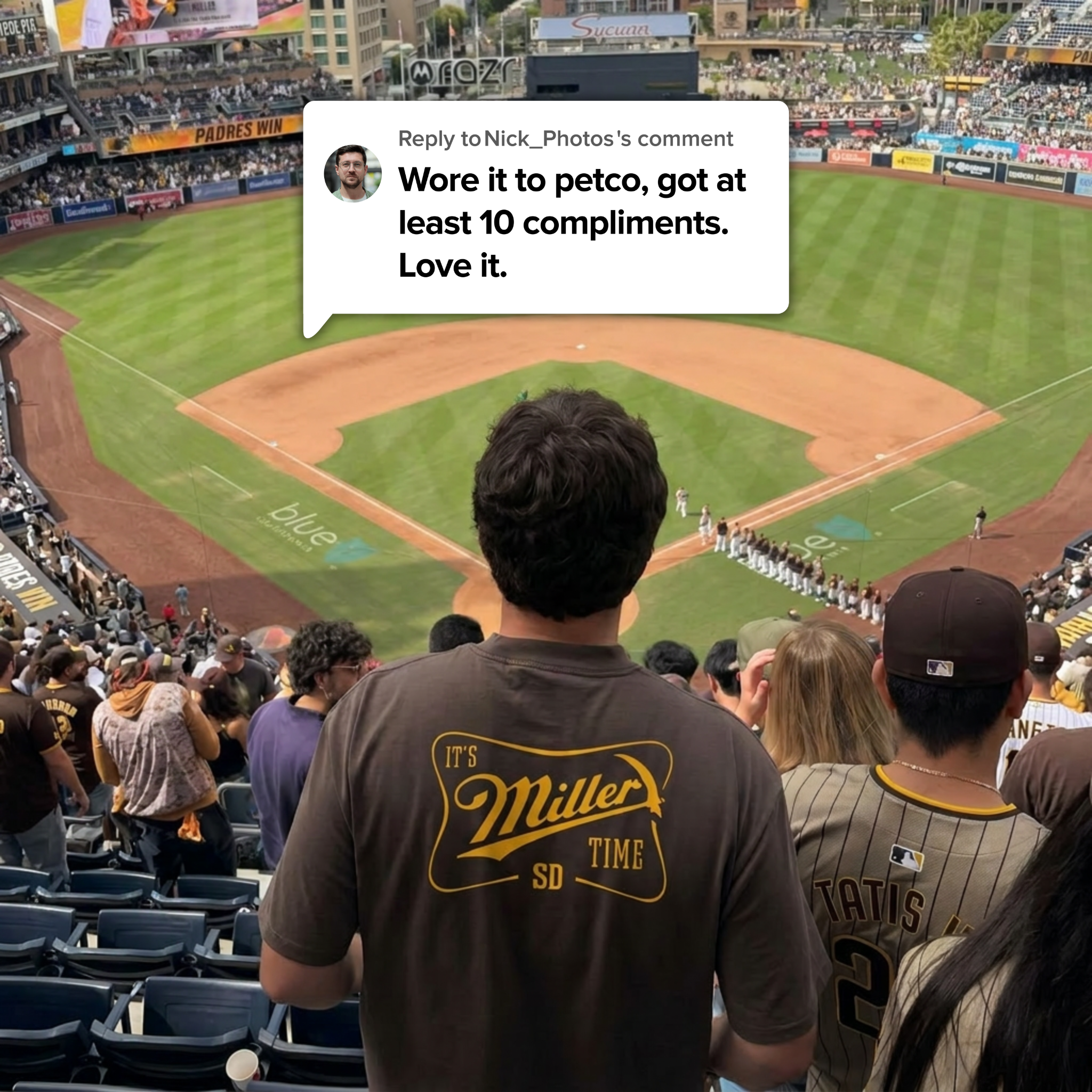 Diegan Clothing Facebook ad: It's Miller Time in SD
